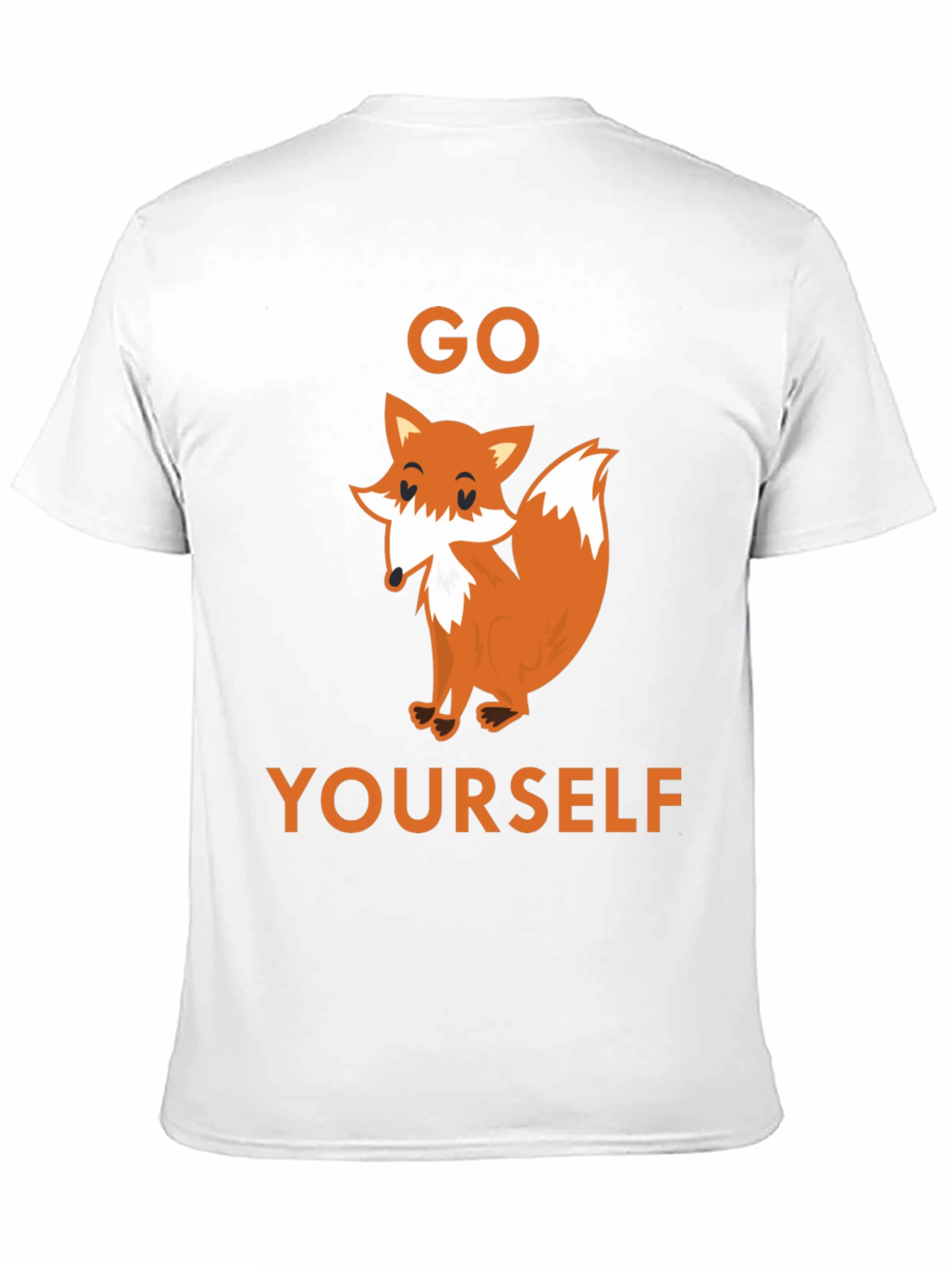 Black Go Fox Yourself Funny Graphic Tee - Black Cotton T-Shirt view 11