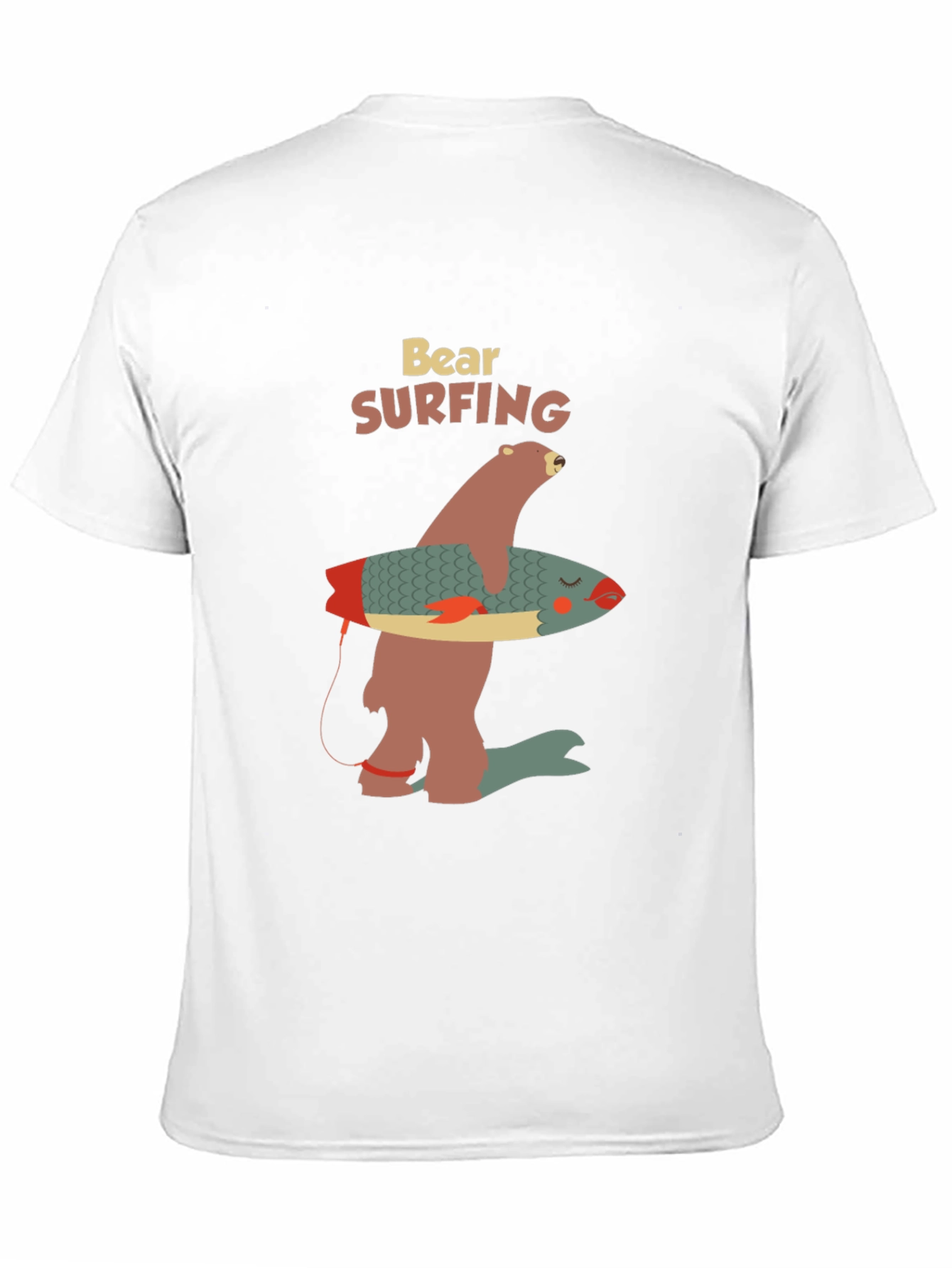 Black Bear Surfing Graphic Tee - Cool Casual Wear view 11