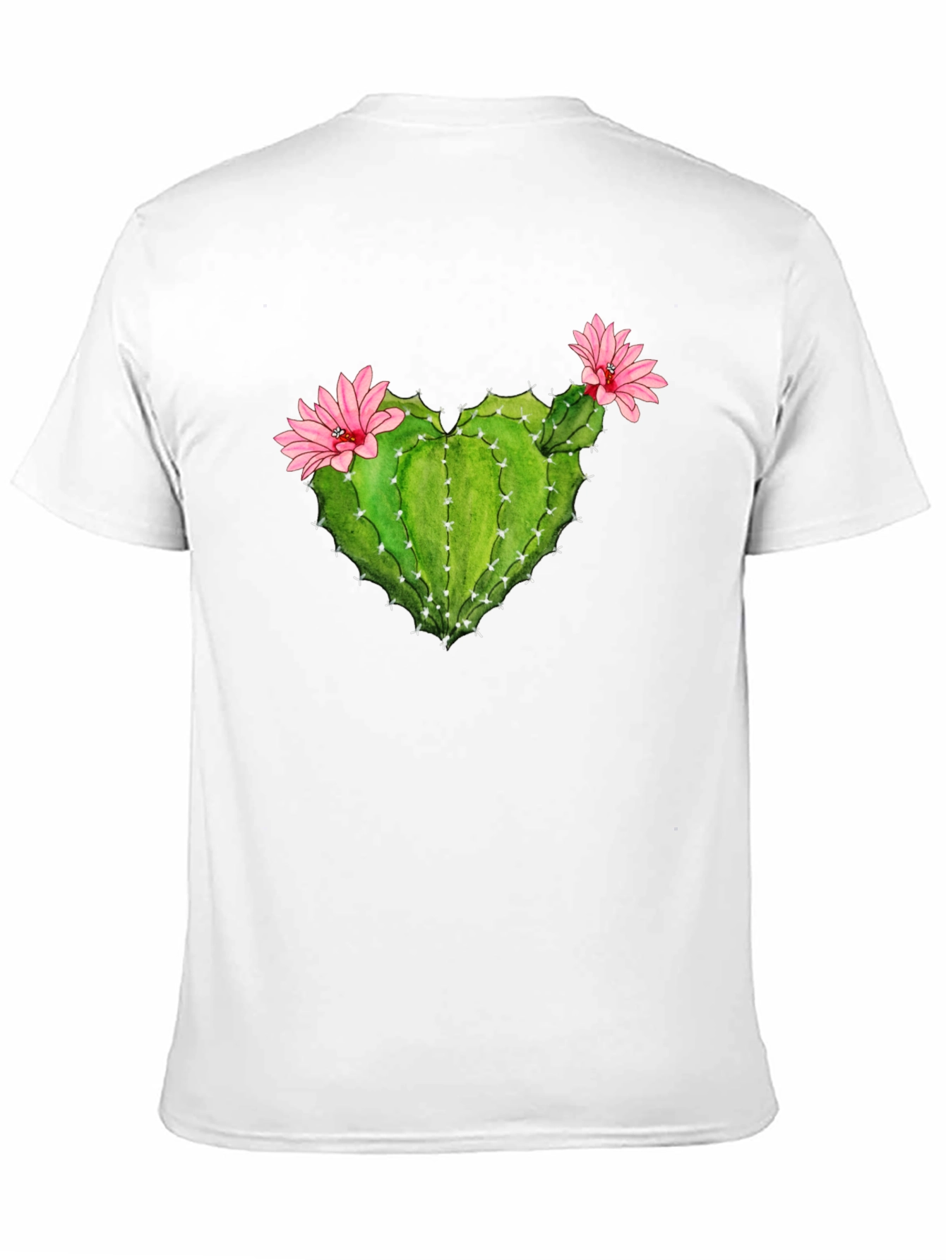Black Cactus Heart Flower Graphic T-Shirt view 11
