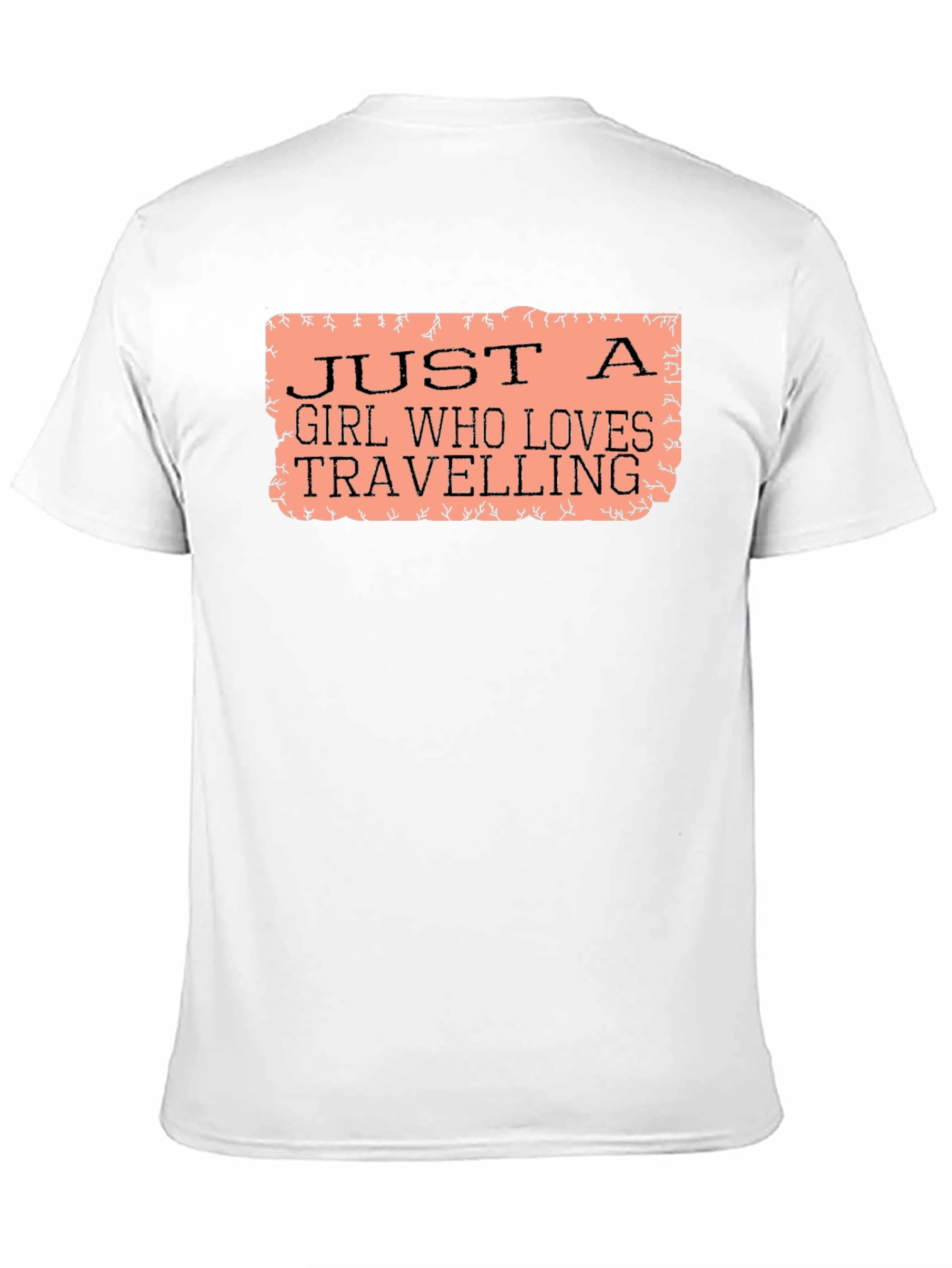 Black Just a Girl Who Loves Travelling T-Shirt view 11