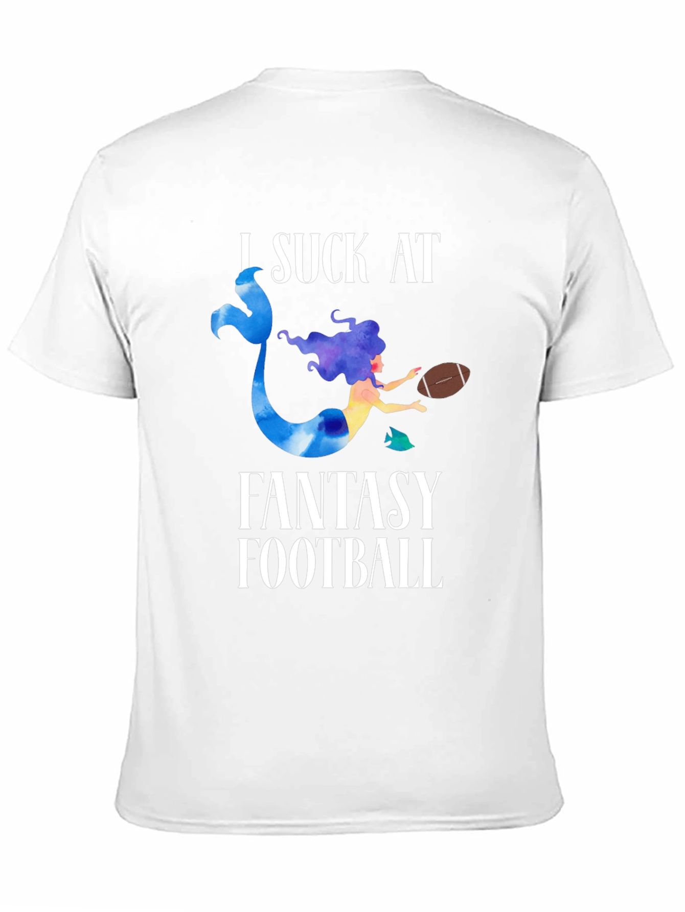 Black Fantasy Football Mermaid Graphic T-Shirt view 11