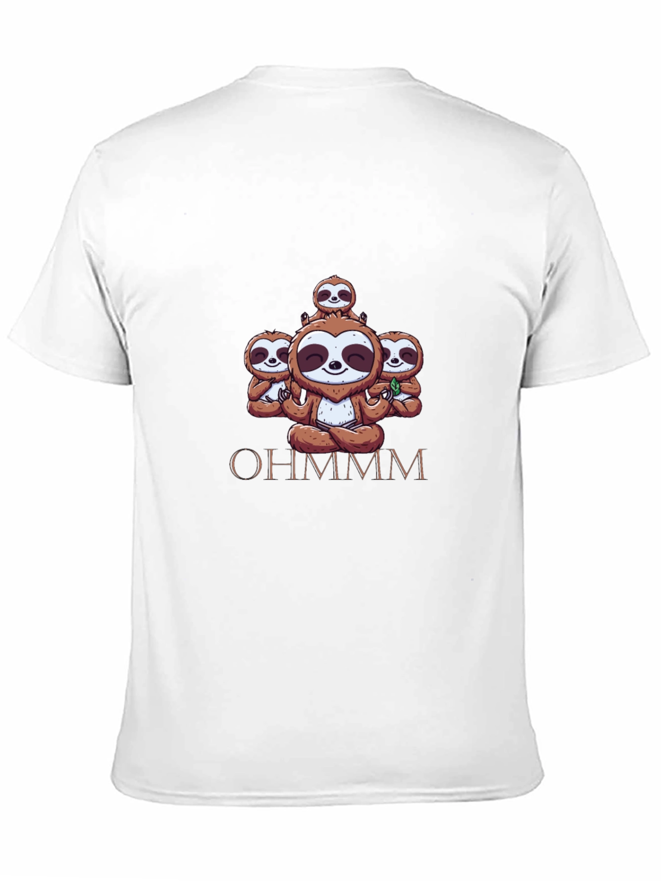 Black Ohm Sloth Meditation Black Tee view 11