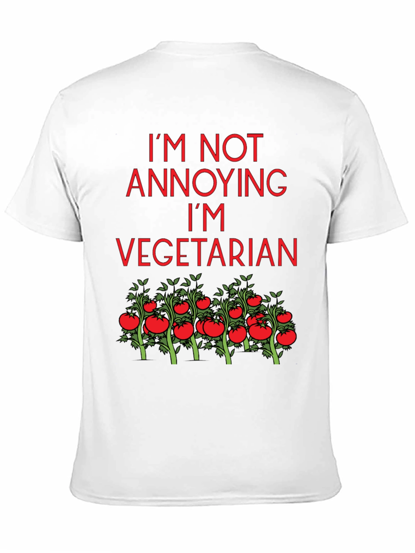 Black Funny Vegetarian Tomato Plant T-Shirt view 11