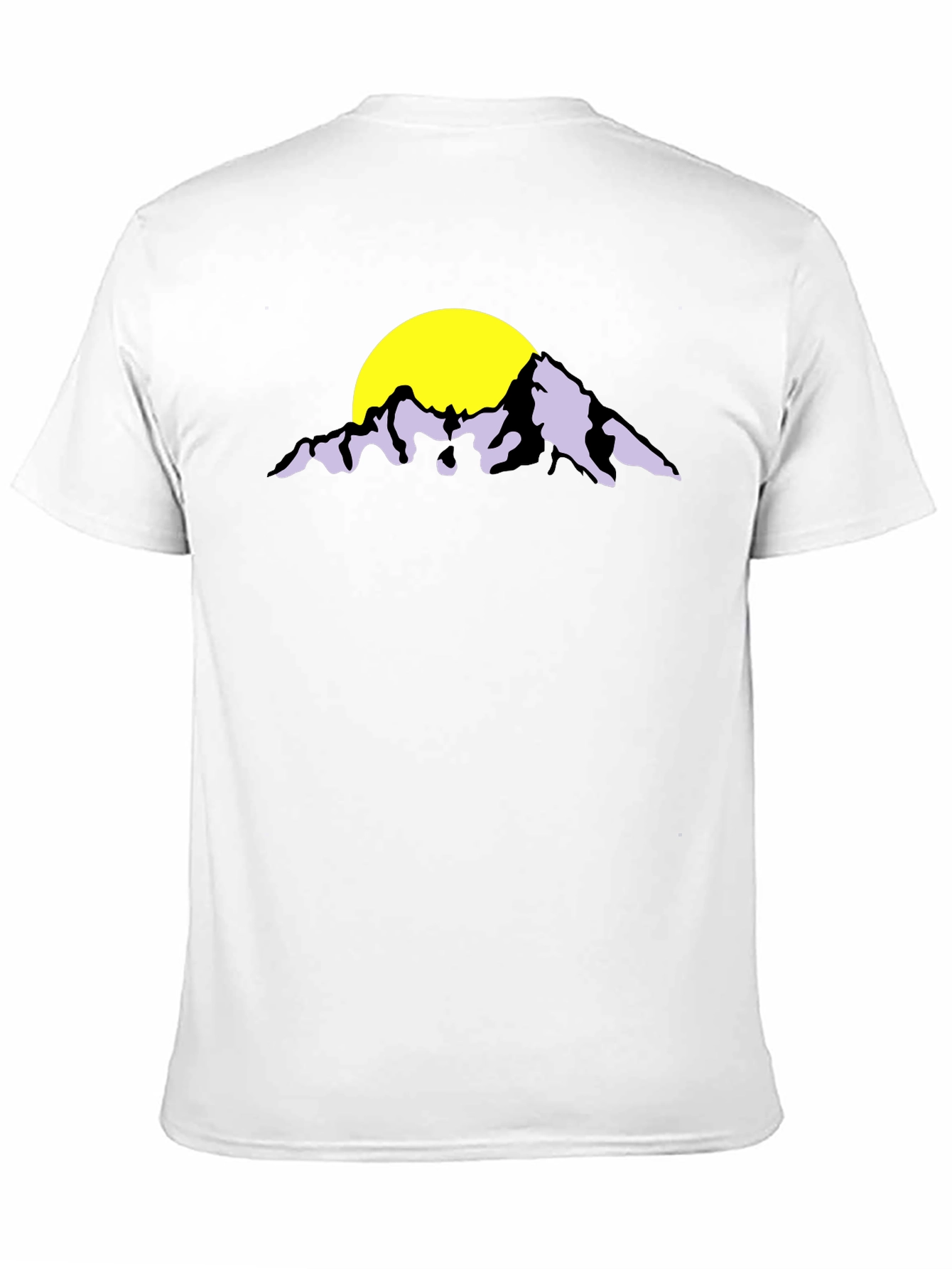 Mountain Sunset Graphic Tee - Black Cotton - 11