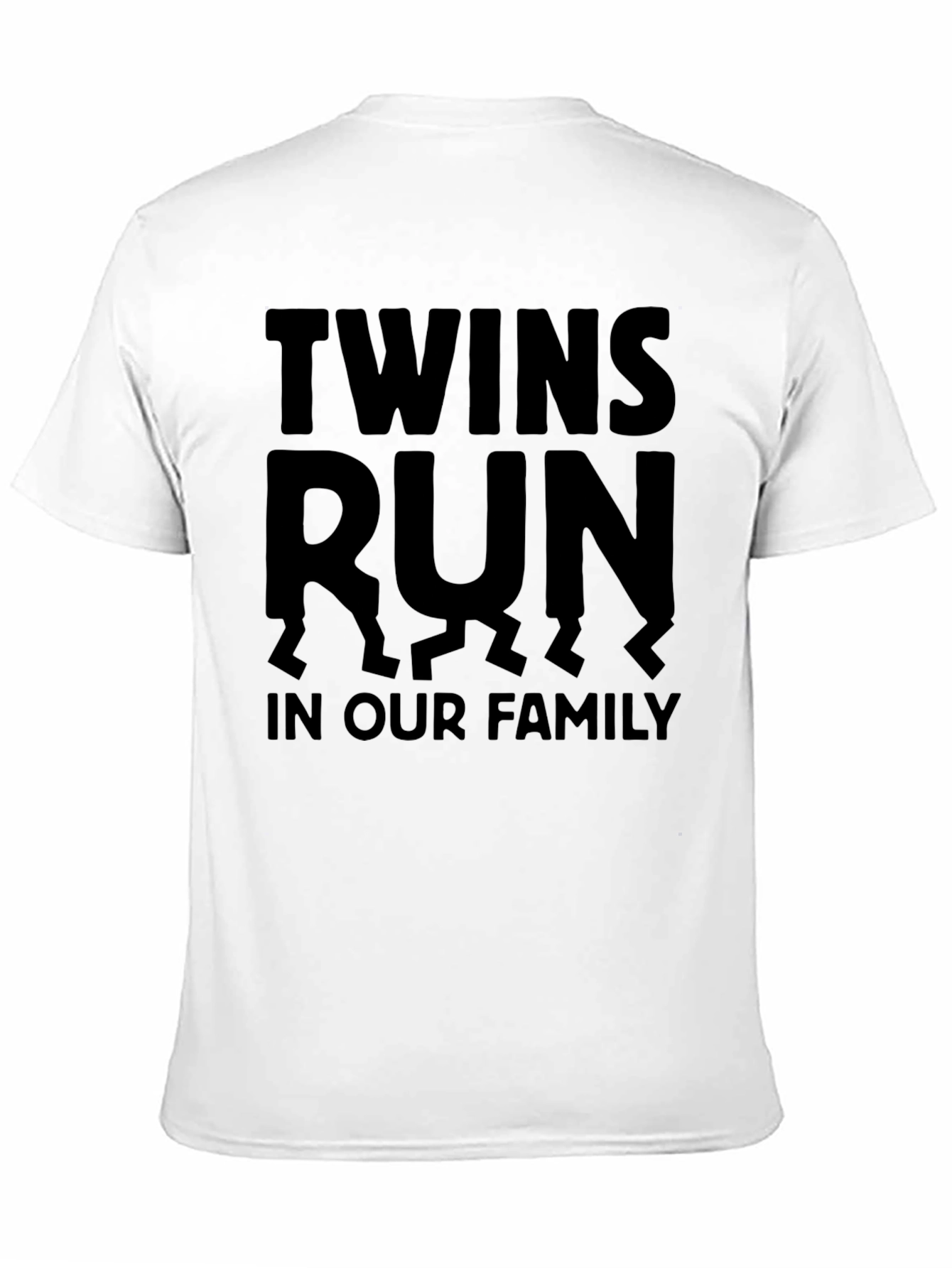 Black Twins Run in Our Family Graphic Tee - Unisex view 11