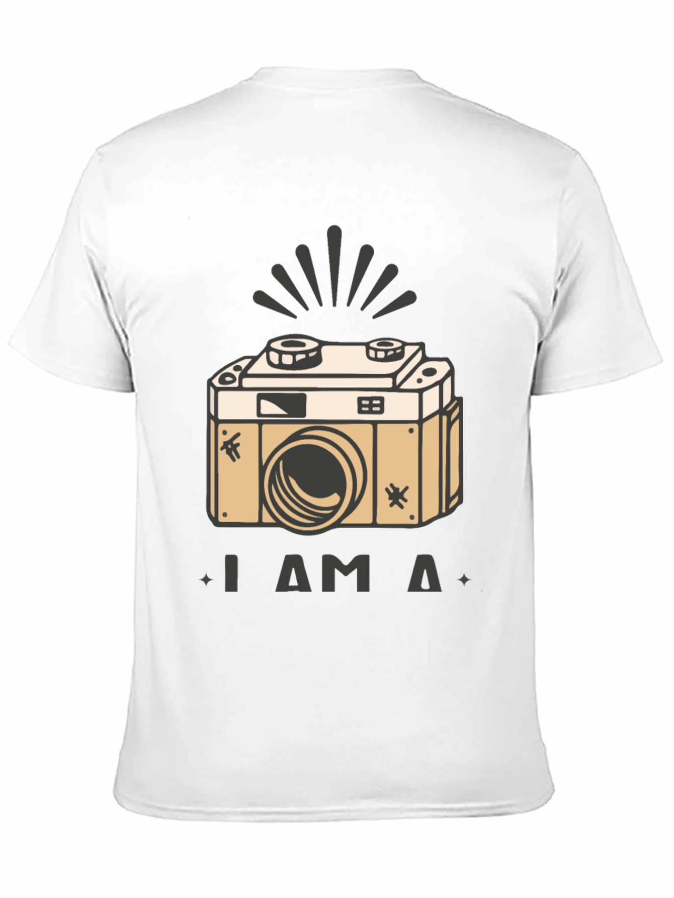 Black Vintage Camera T-Shirt - "I am a Camera" view 11