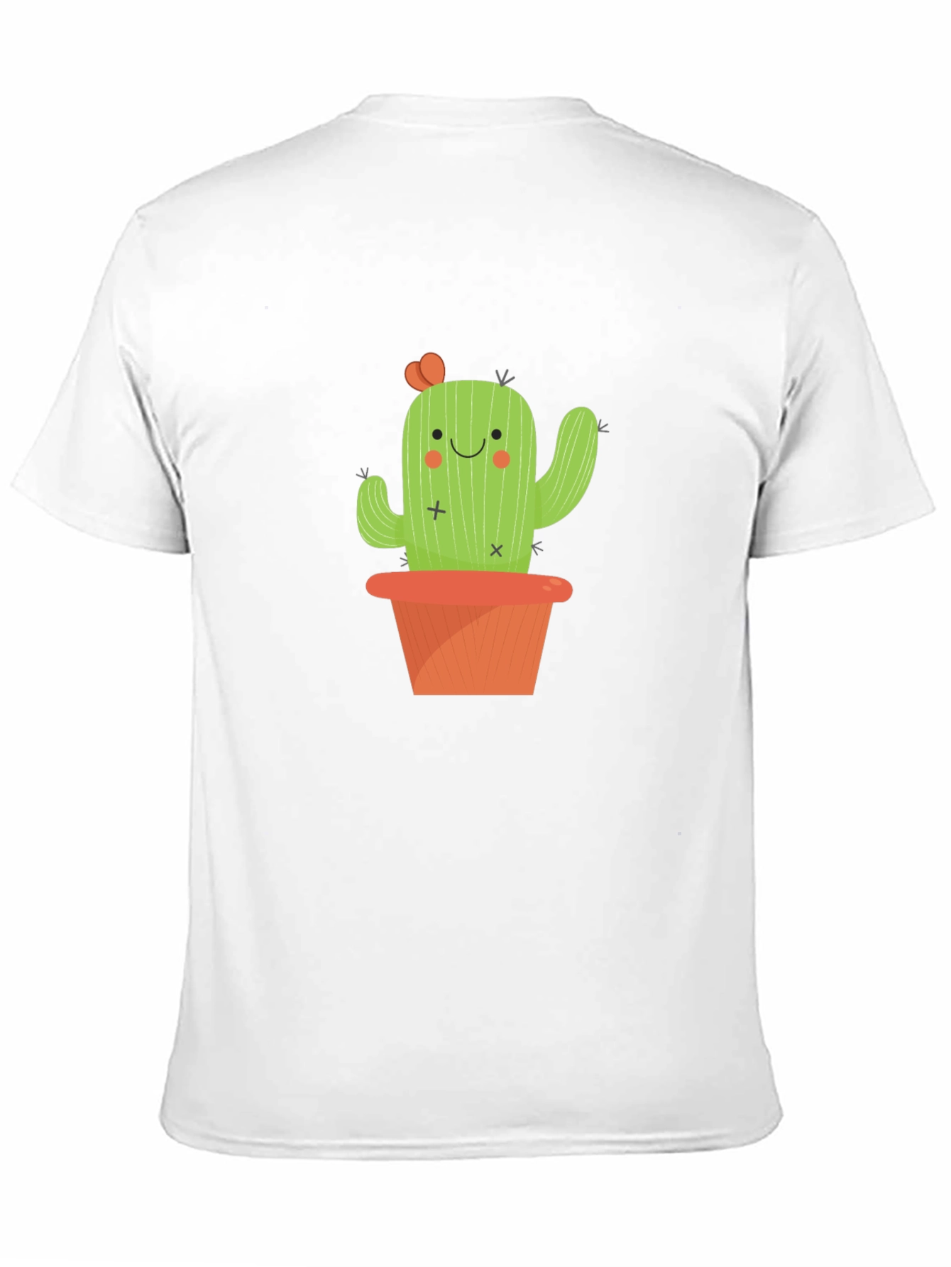 Black Cactus T-Shirt - Cute Potted Plant Design view 11
