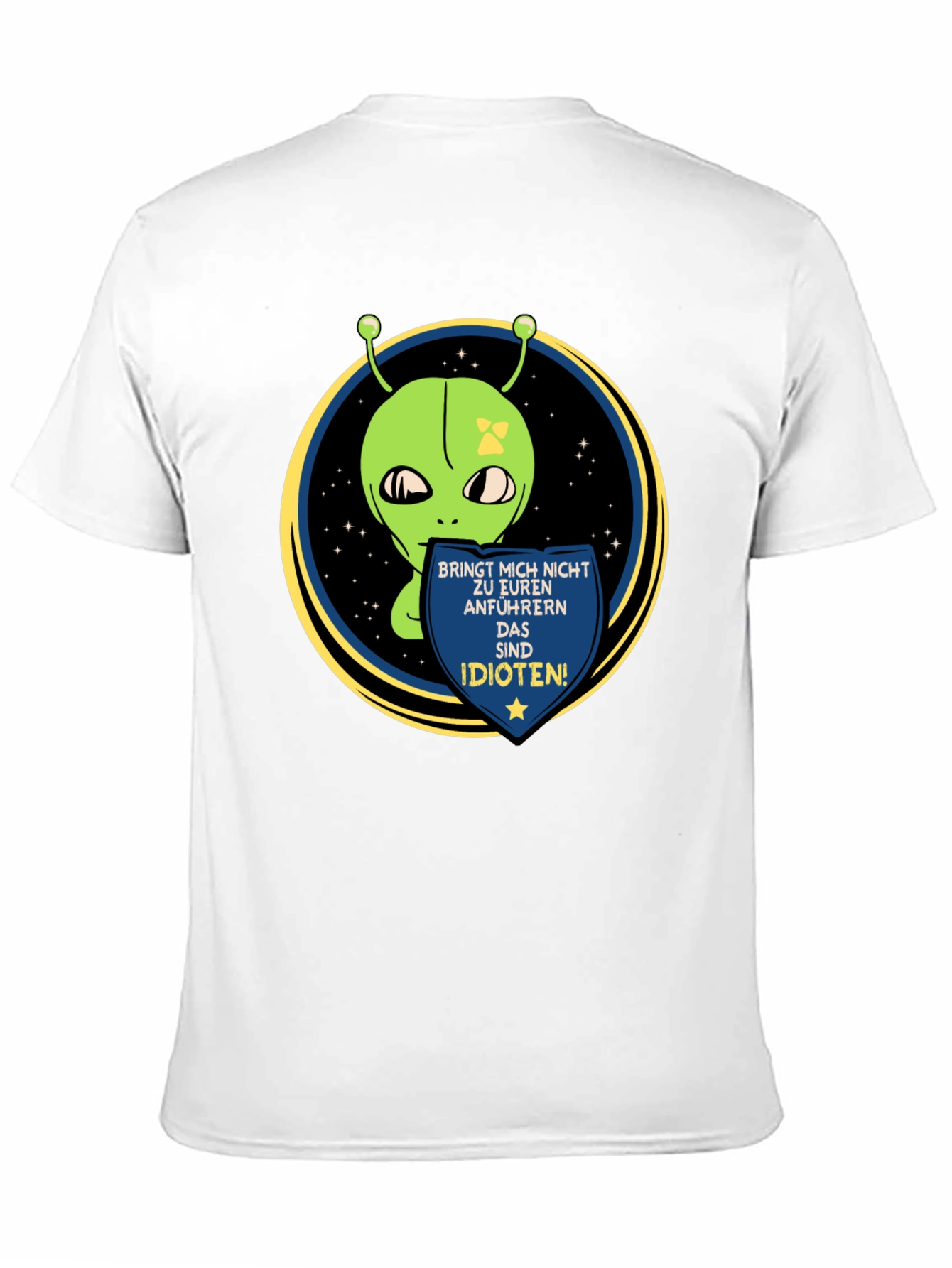 Black Alien Graphic T-Shirt - Funny Sci-Fi Design view 11