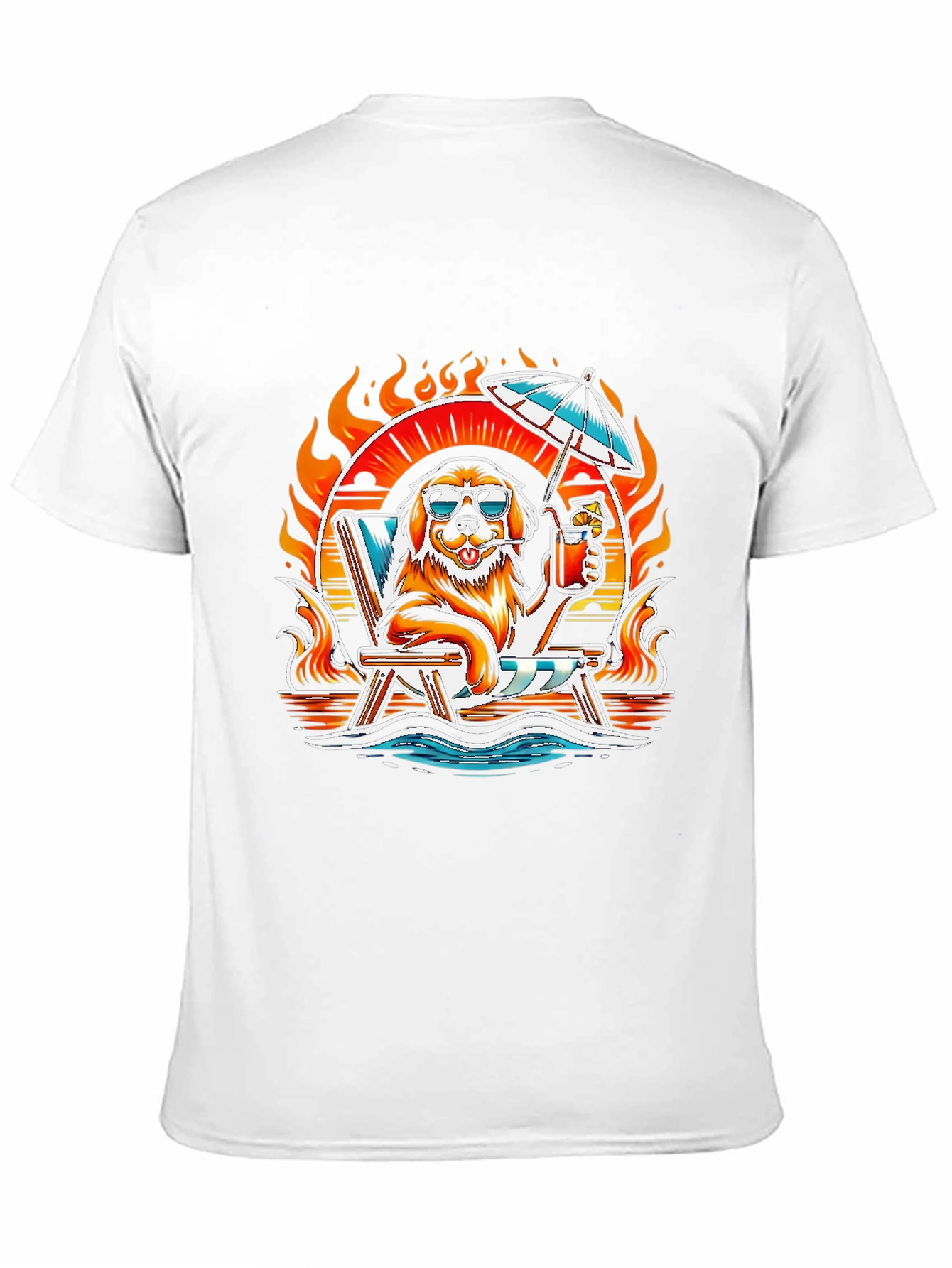 Black Dog Beach Vacation T-Shirt view 11