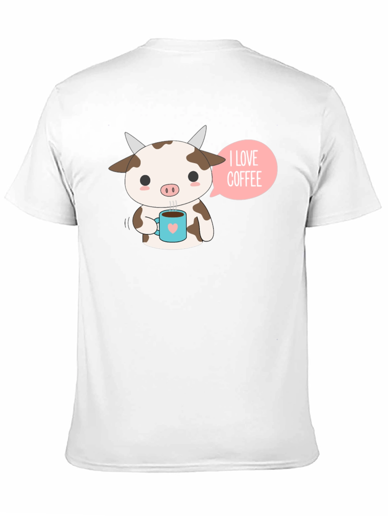 Black Cute Cow Coffee Lover Graphic T-Shirt view 11