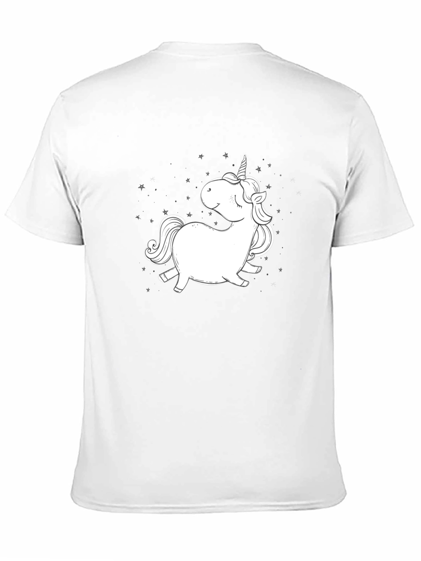 Black Unicorn Graphic T-Shirt - Black, Casual Style view 11