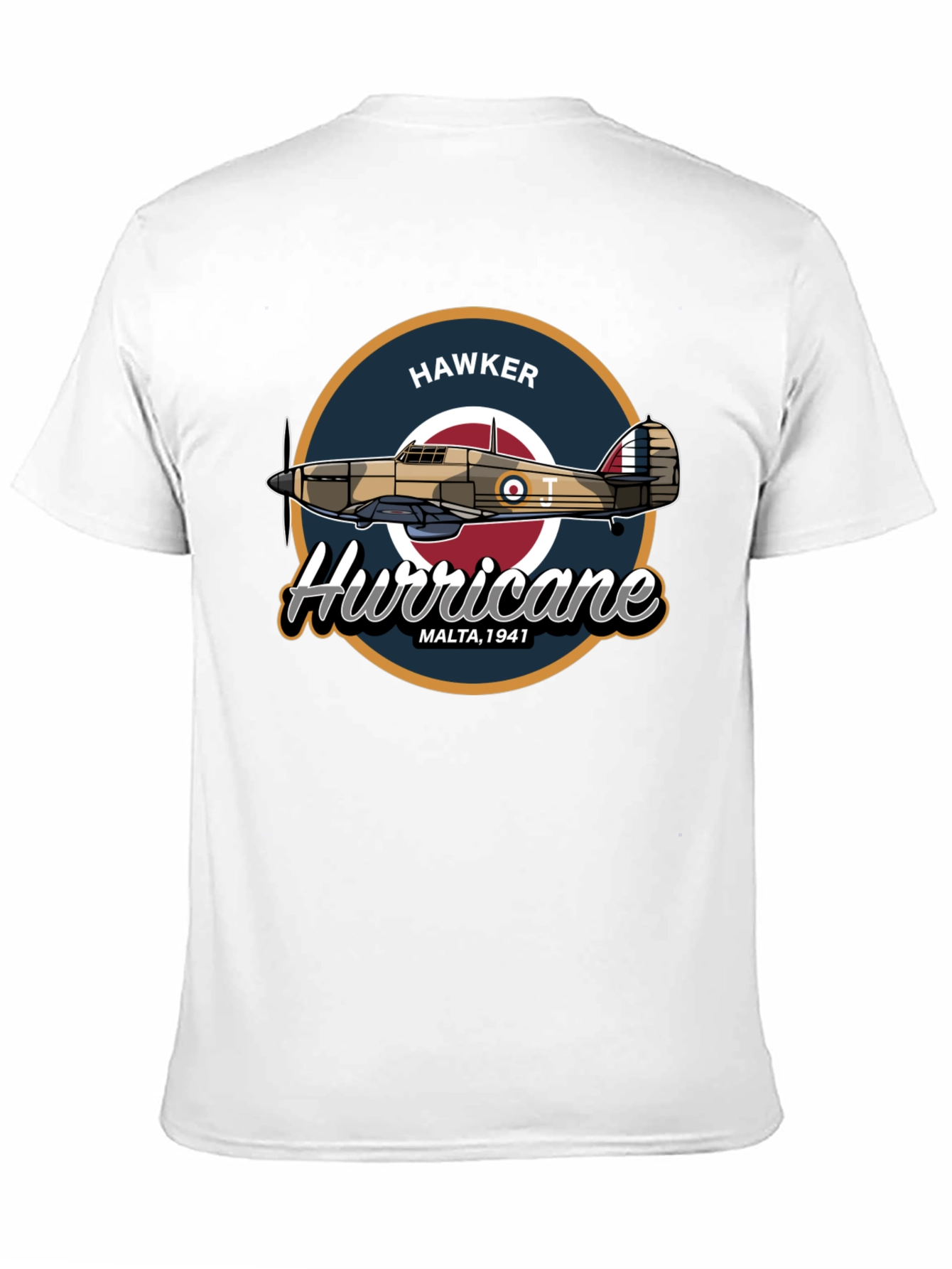 Black Hawker Hurricane Malta 1941 Black T-Shirt view 11