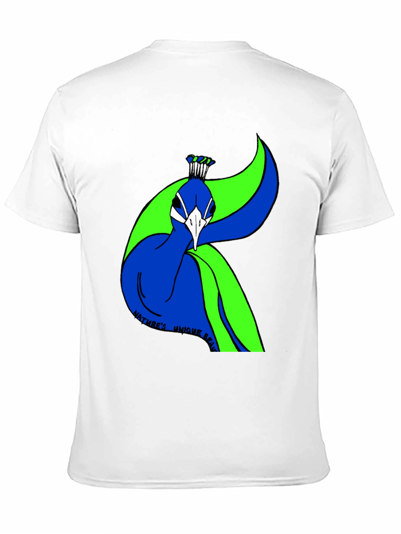 Black Nature's Beauty Peacock Graphic Tee view 11