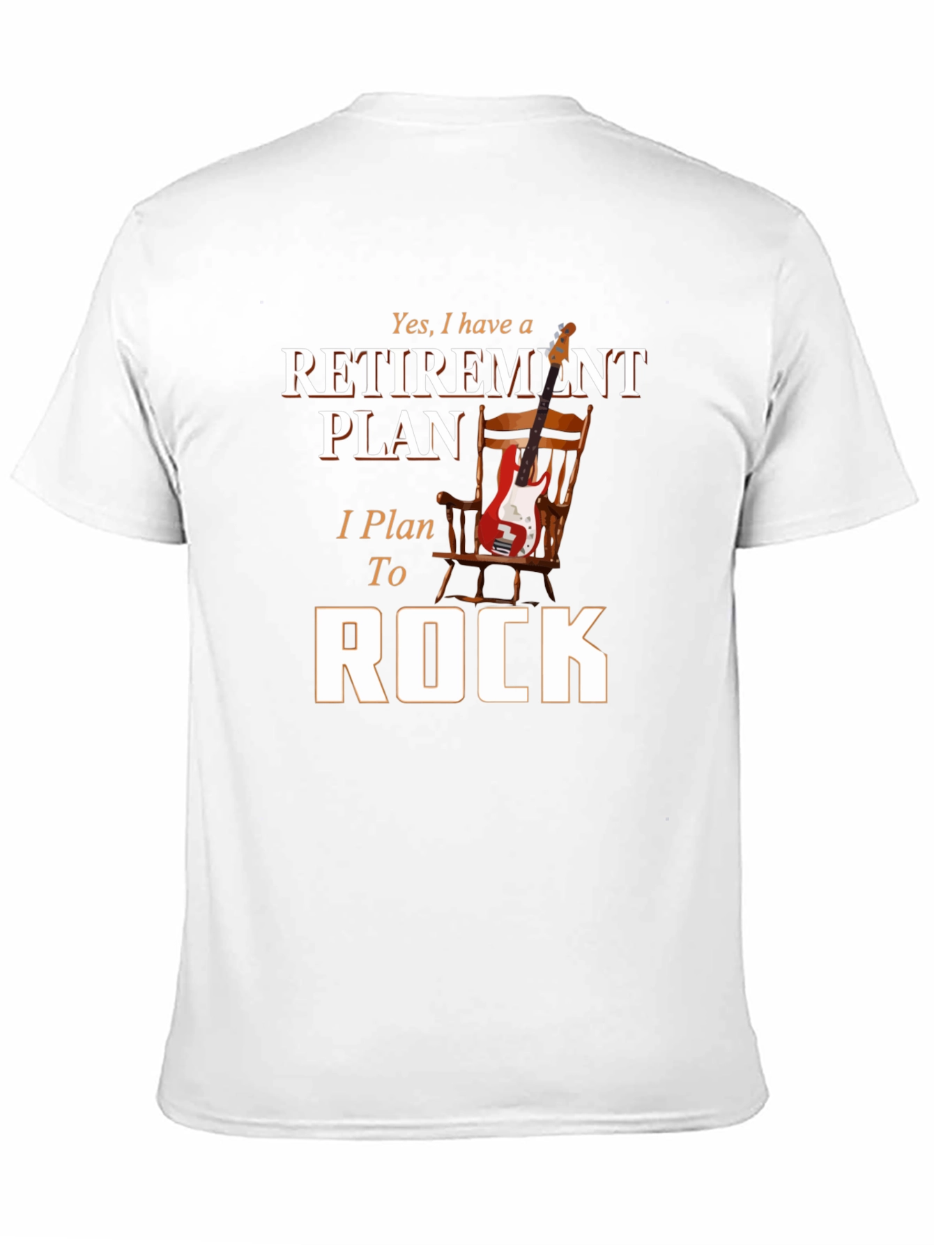 Black Retirement Plan Rock T-Shirt view 11