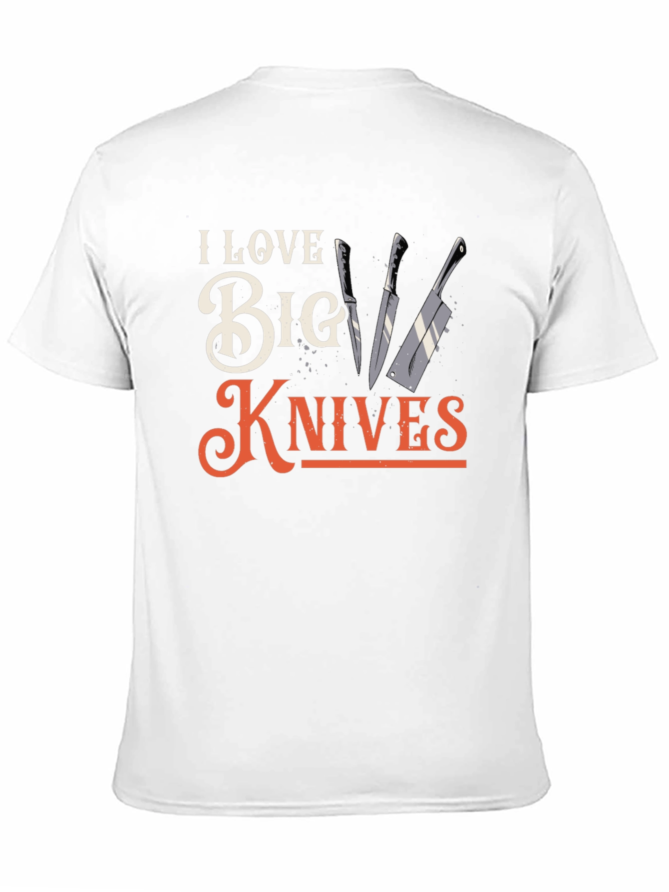 Black I Love Big Knives Graphic Tee - Chef T-Shirt view 11