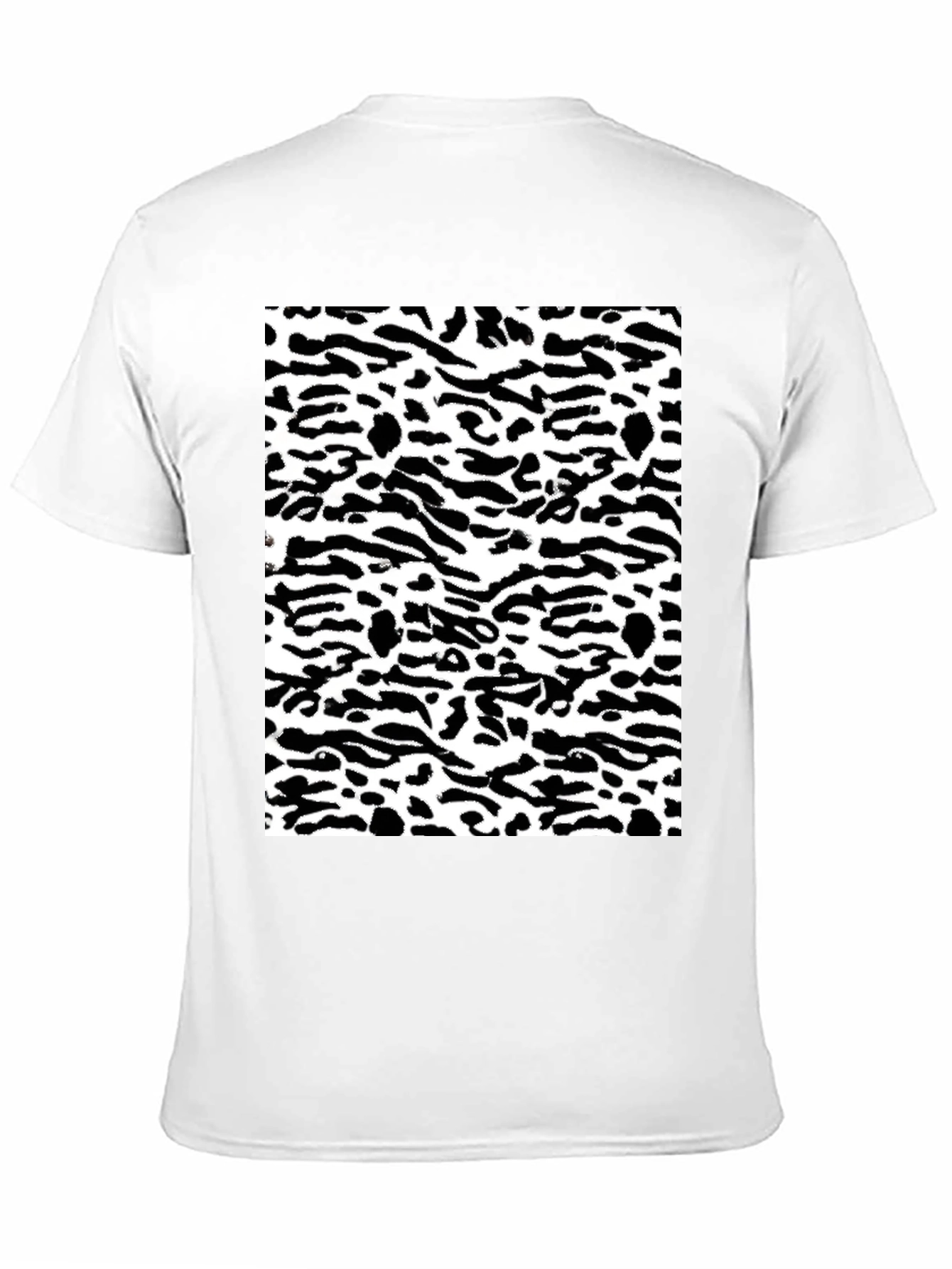 Black Black Tee with Abstract Animal Print view 11