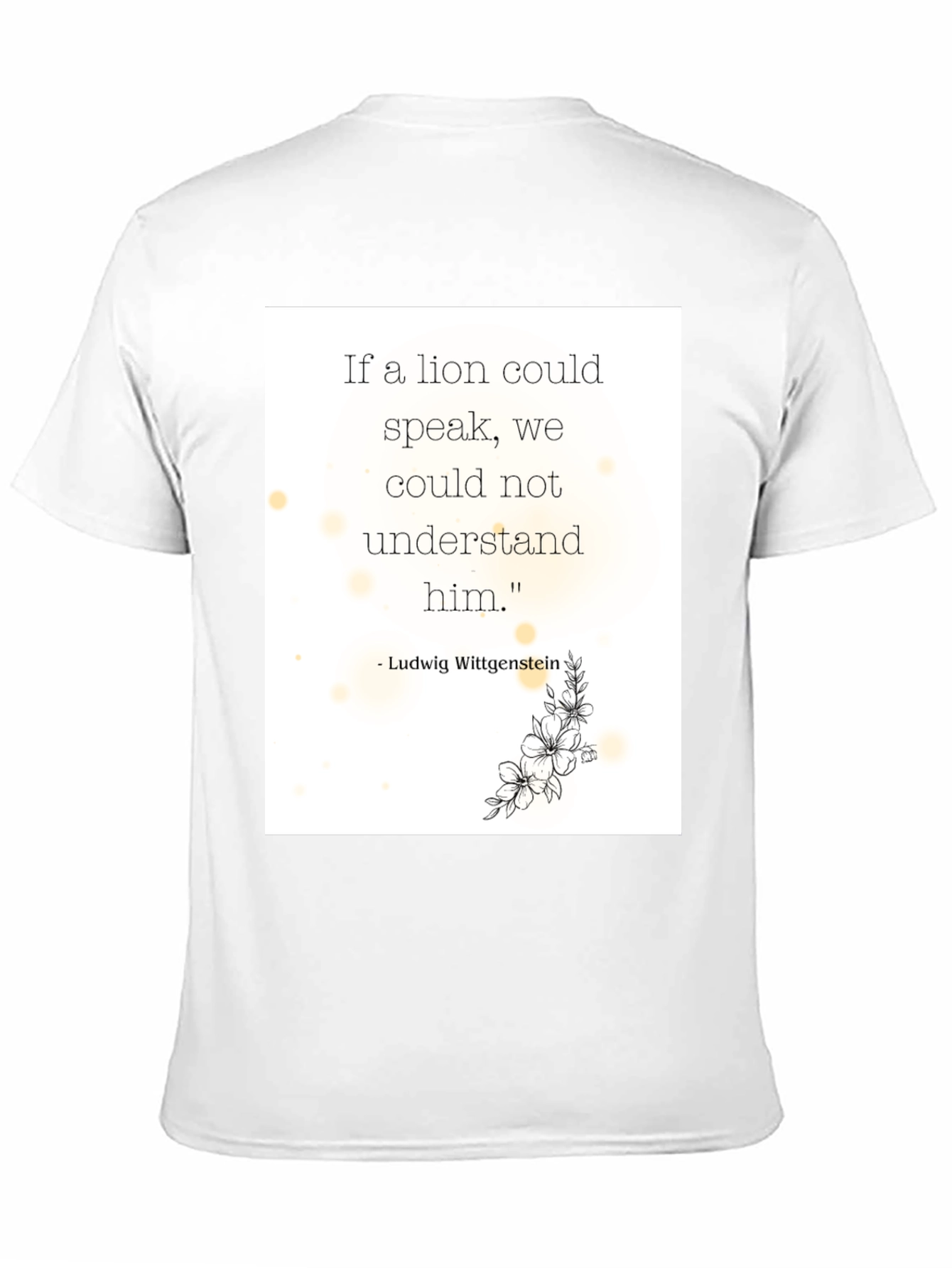 Black Philosophical Lion Quote T-Shirt view 11