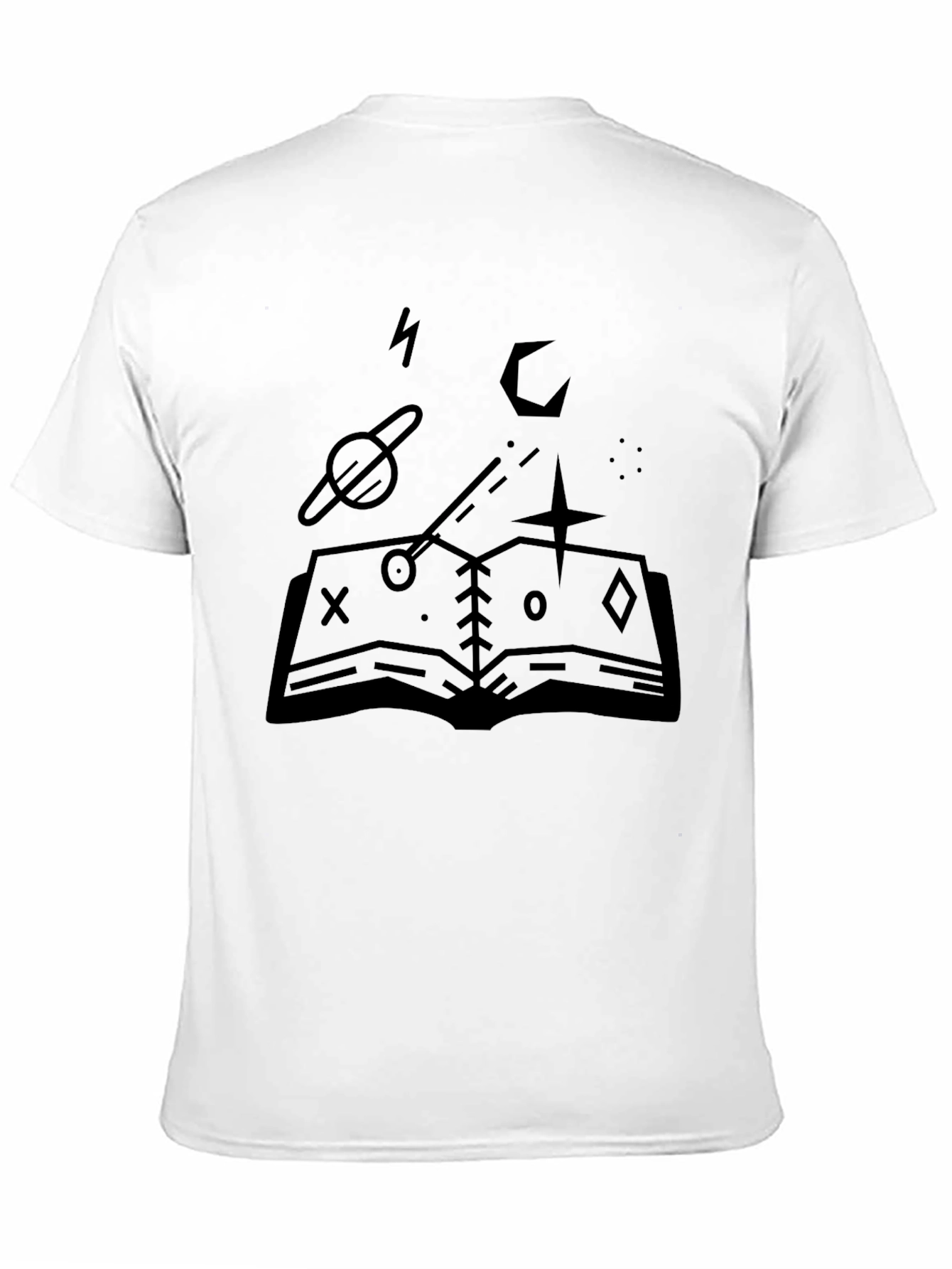 Black Mystic Spellbook Graphic Tee - Black Cotton view 11