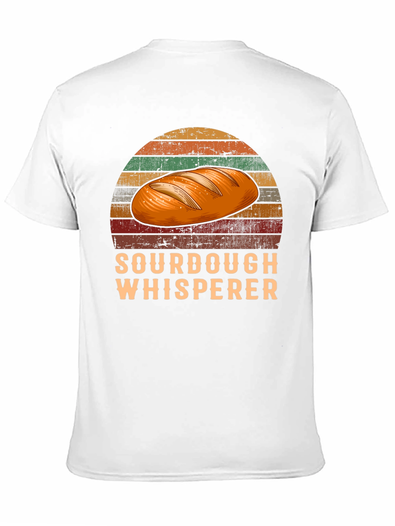 Black Sourdough Whisperer Retro Graphic T-Shirt view 11