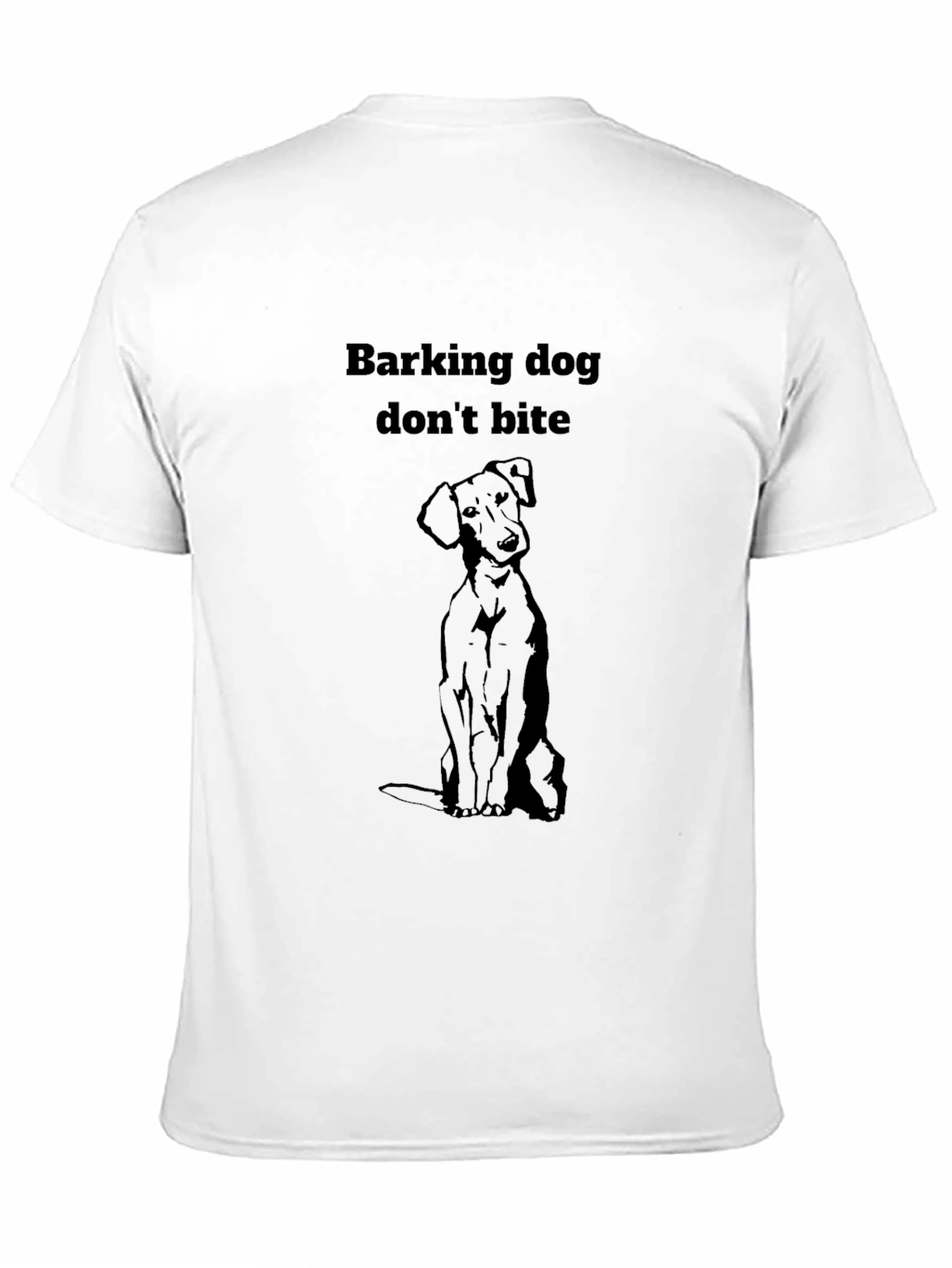 Black Dog T-Shirt - Barking Dog Don't Bite view 11