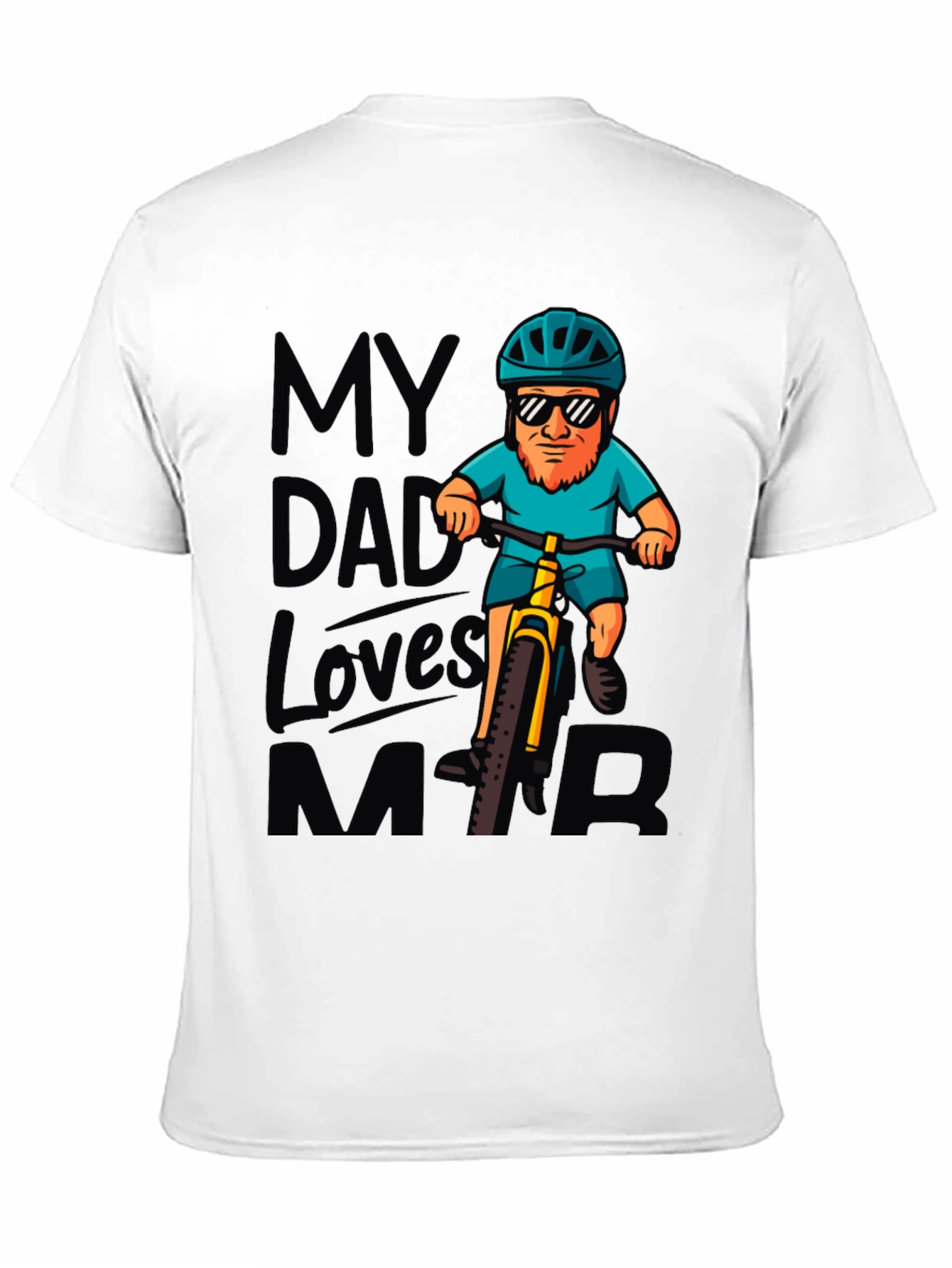 Black My Dad Loves MTB T-Shirt view 11