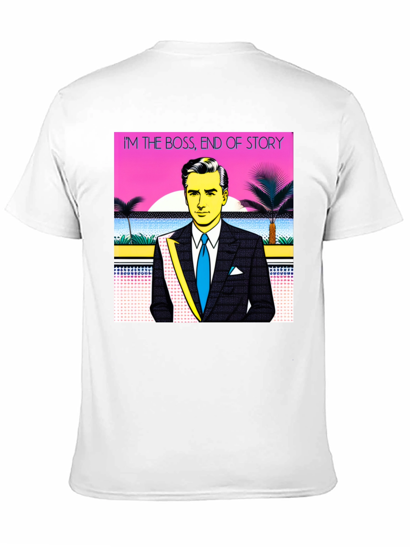 Black I'm The Boss Men's Graphic T-Shirt view 11