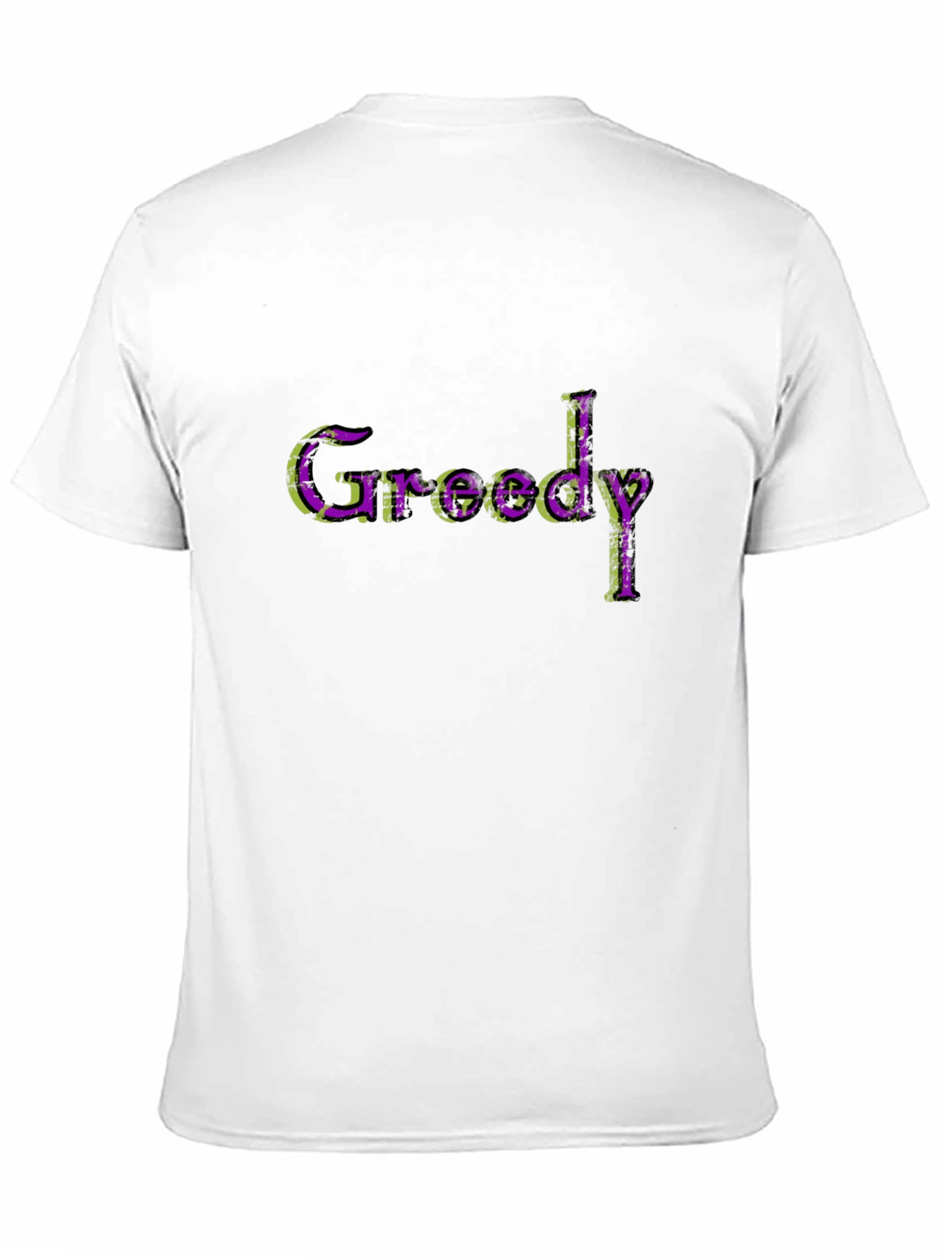 Black Greedy Graphic Print Crew Neck T-Shirt view 11