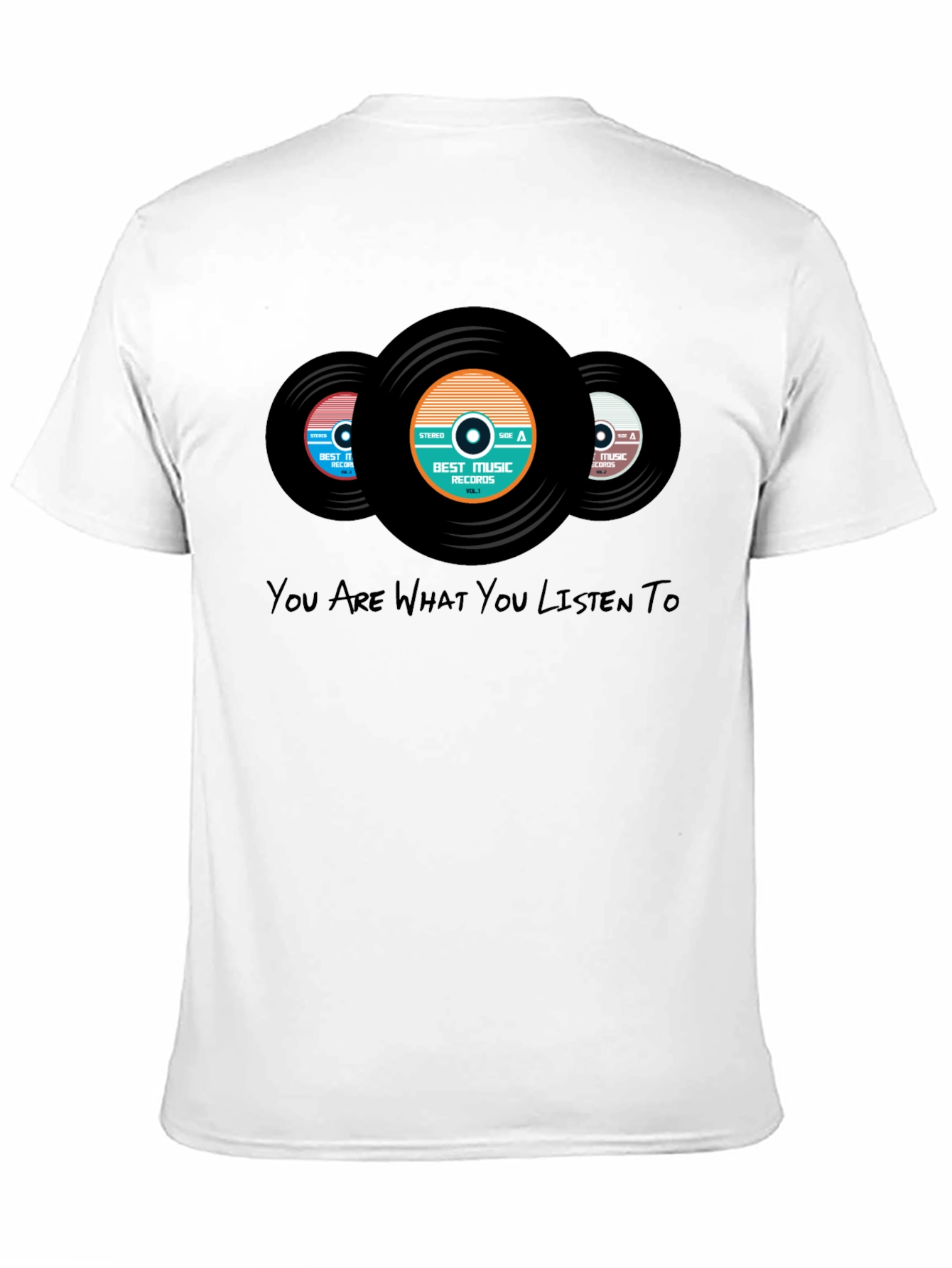 Black Vinyl Record Graphic Tee - Music Lover T-Shirt view 11