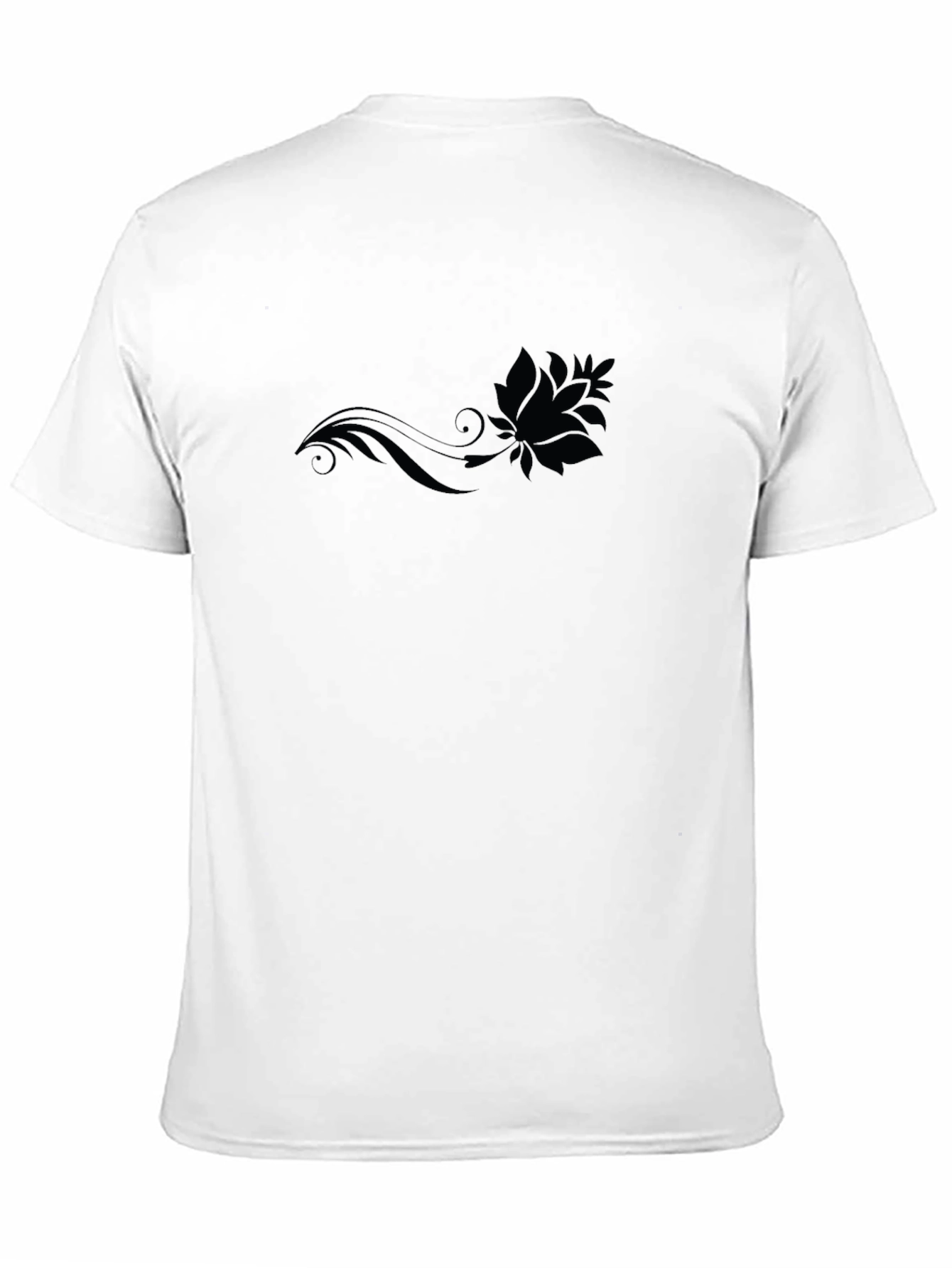 Black Black Graphic Tee - Lotus Design view 11