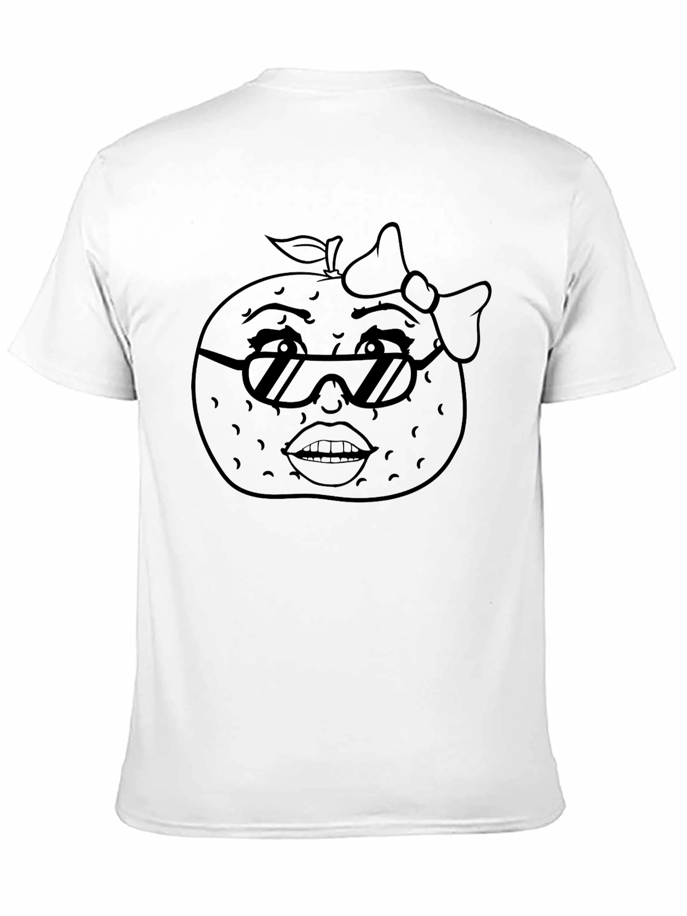 Black Fun Orange Cartoon Graphic Tee - Unisex view 11