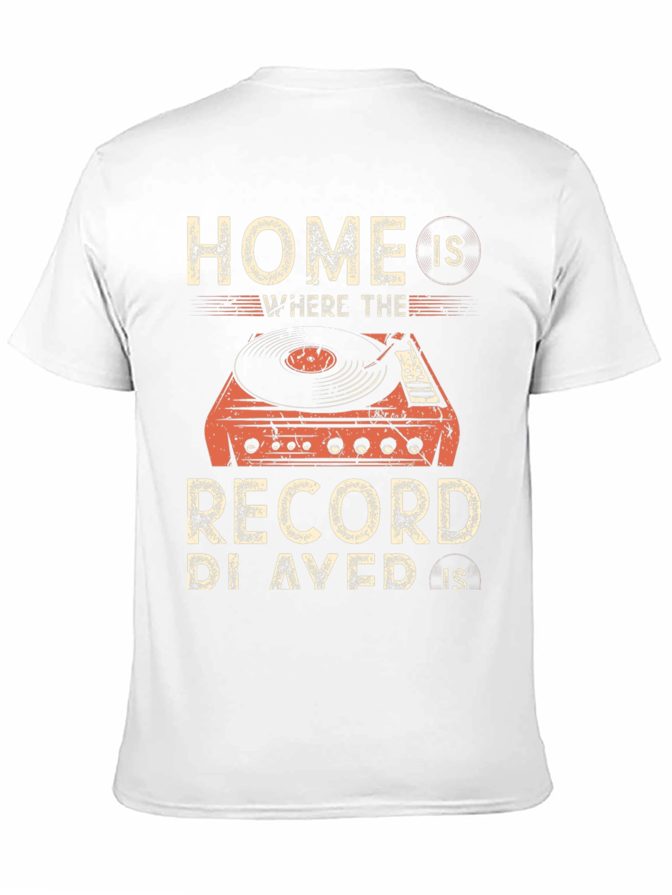 Black Home is Where the Record is Played T-Shirt view 11