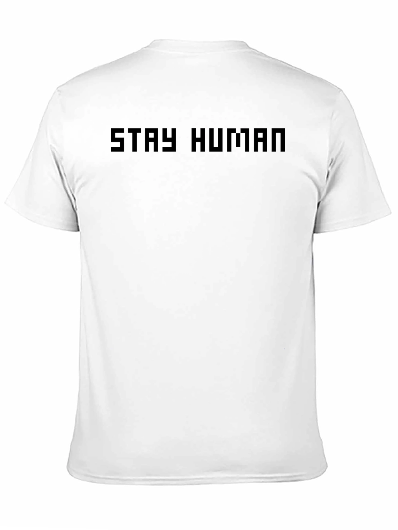Black Stay Human Black Graphic Tee - Modern Style view 11
