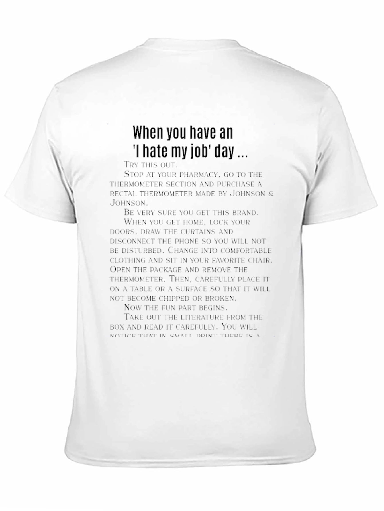 Black I Hate My Job Day T-Shirt Funny Novelty Tee view 11