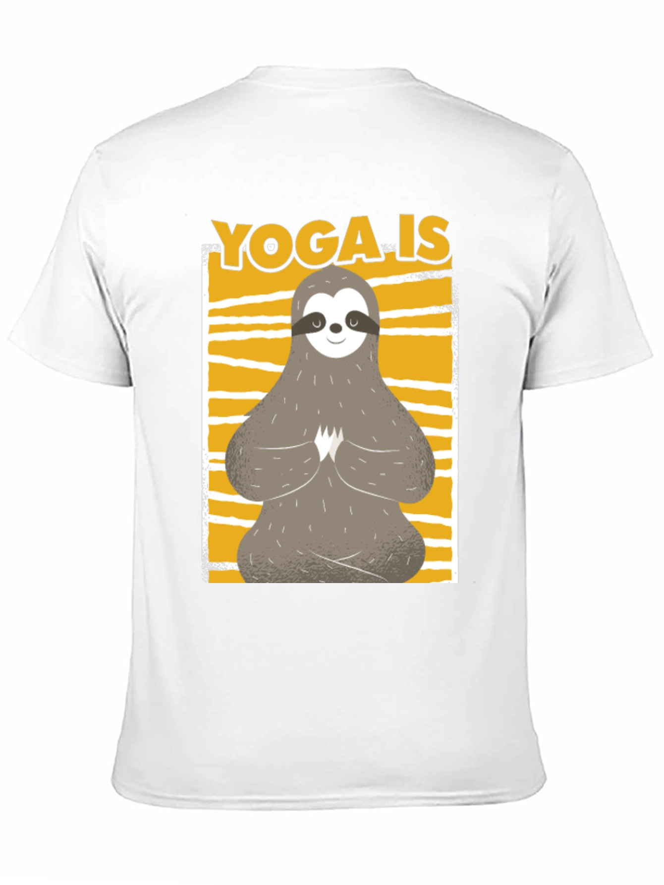 Black Yoga Sloth Graphic Tee - Relaxed Fit Black T-Shirt view 11