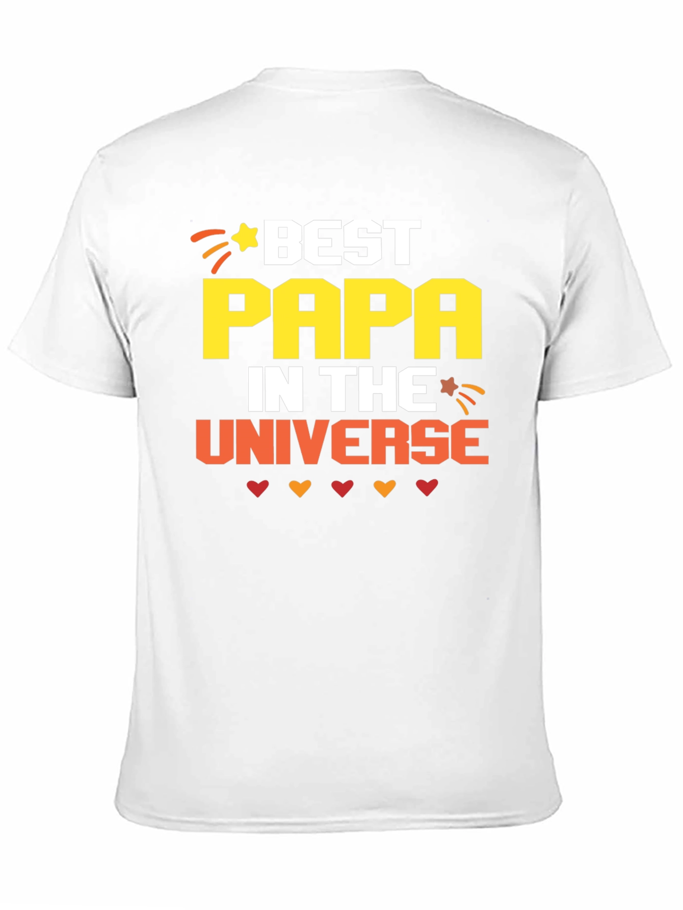 Black Best Papa in the Universe Graphic Tee view 11
