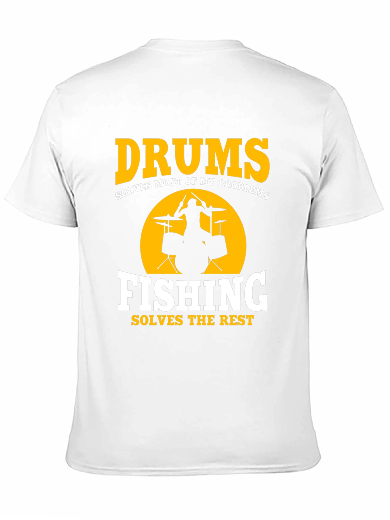 Black Drums & Fishing Solve Problems T-Shirt view 11