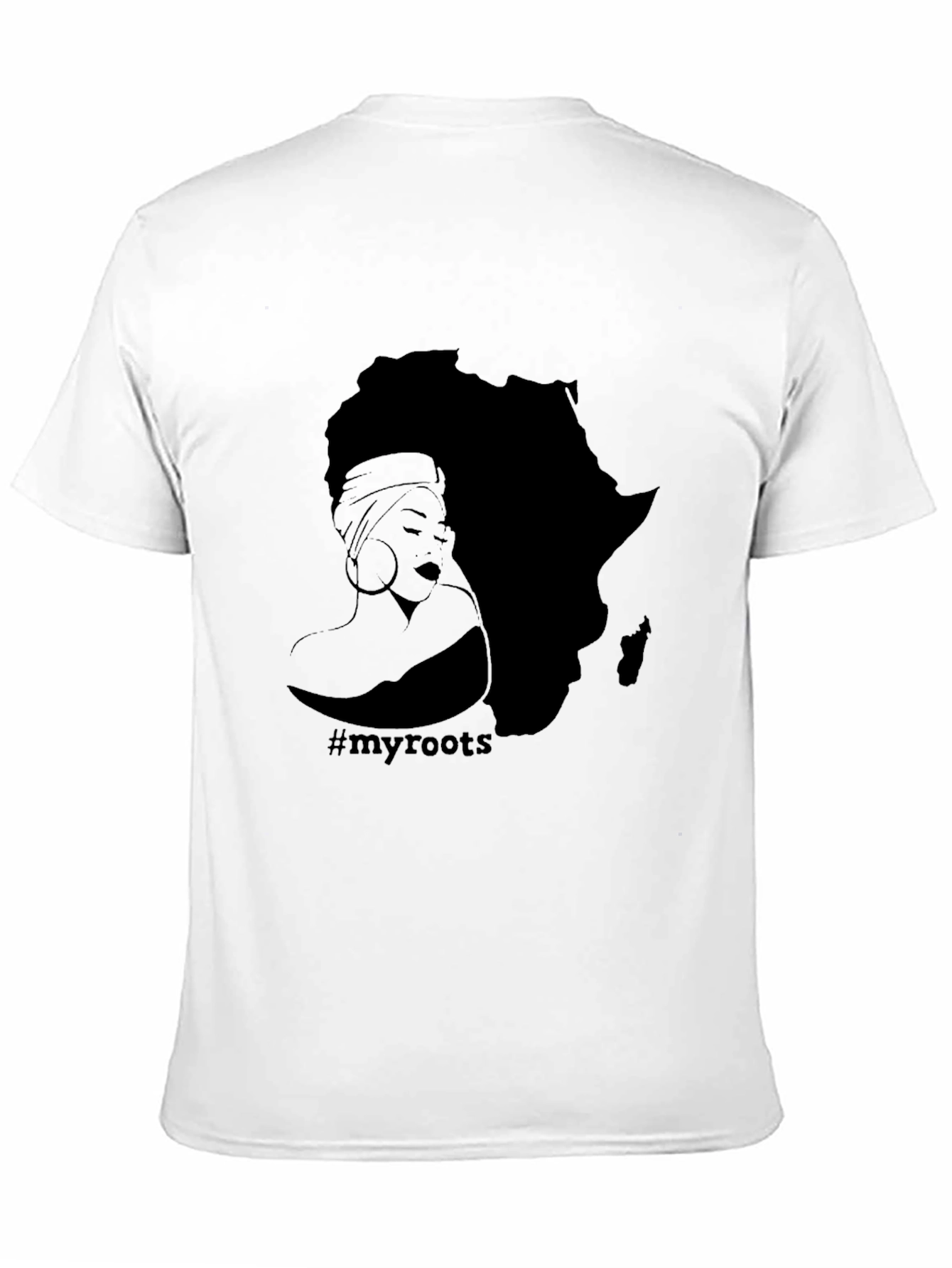 Black Afro Roots Graphic T-Shirt - Black view 11