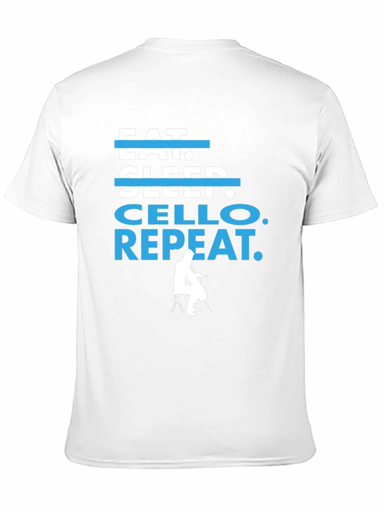 Black Eat Sleep Cello Repeat T-Shirt - Musician's Tee view 11