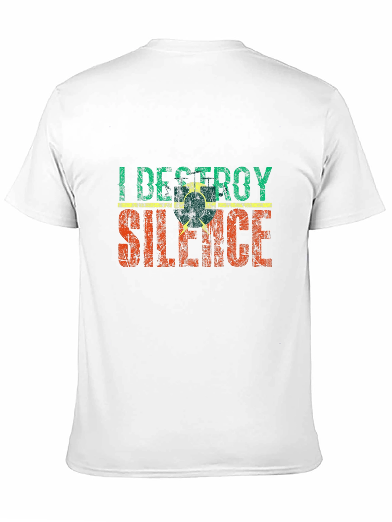 Black I Destroy Silence T-Shirt - Retro Style Tee view 11