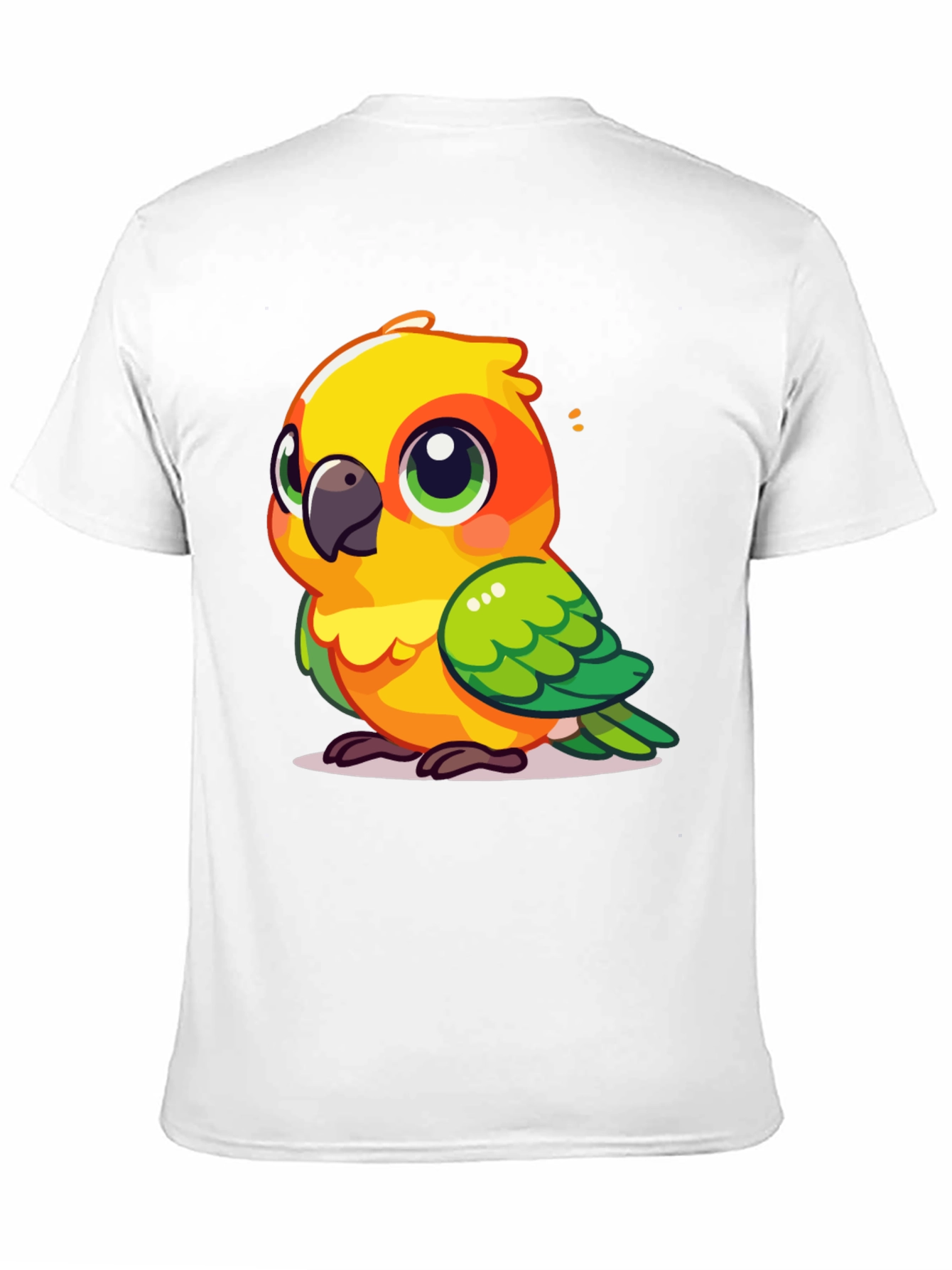 Black Cute Parrot Graphic Tee - Fun Bird Lover's T-Shirt view 11