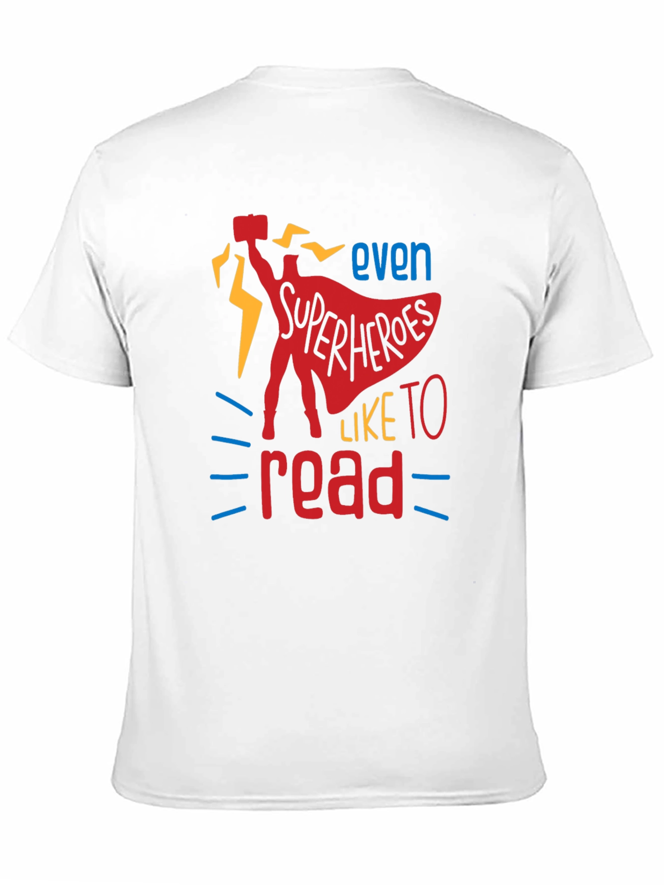 Black Superhero Reader T-Shirt - Black Graphic Tee view 11