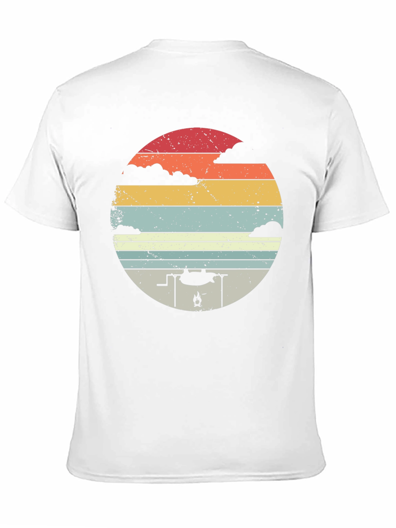 Black Retro Campfire T-Shirt - Outdoor Adventure Tee view 11