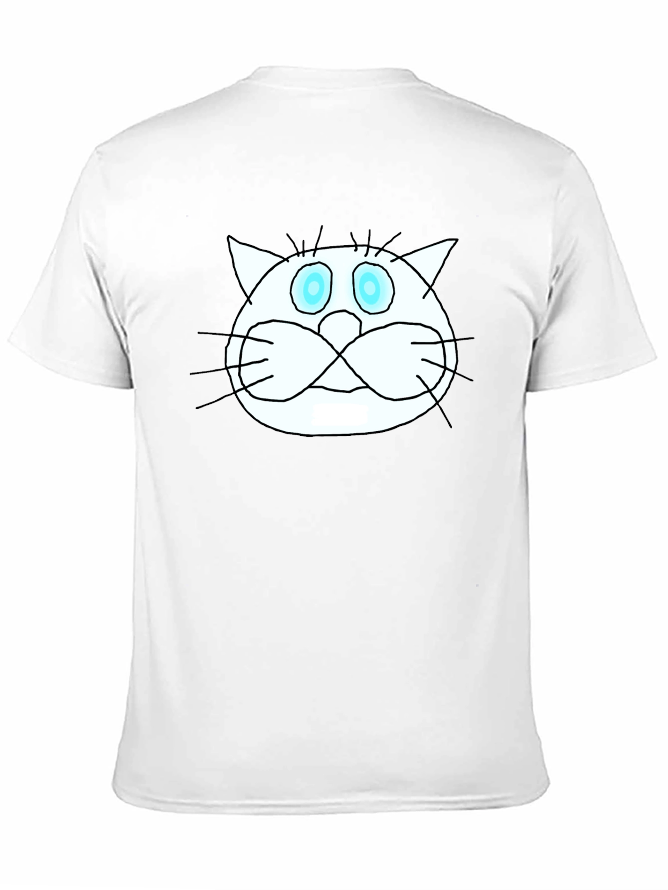 Black Funny Cat Graphic Tee - Black Crew Neck T-Shirt view 11