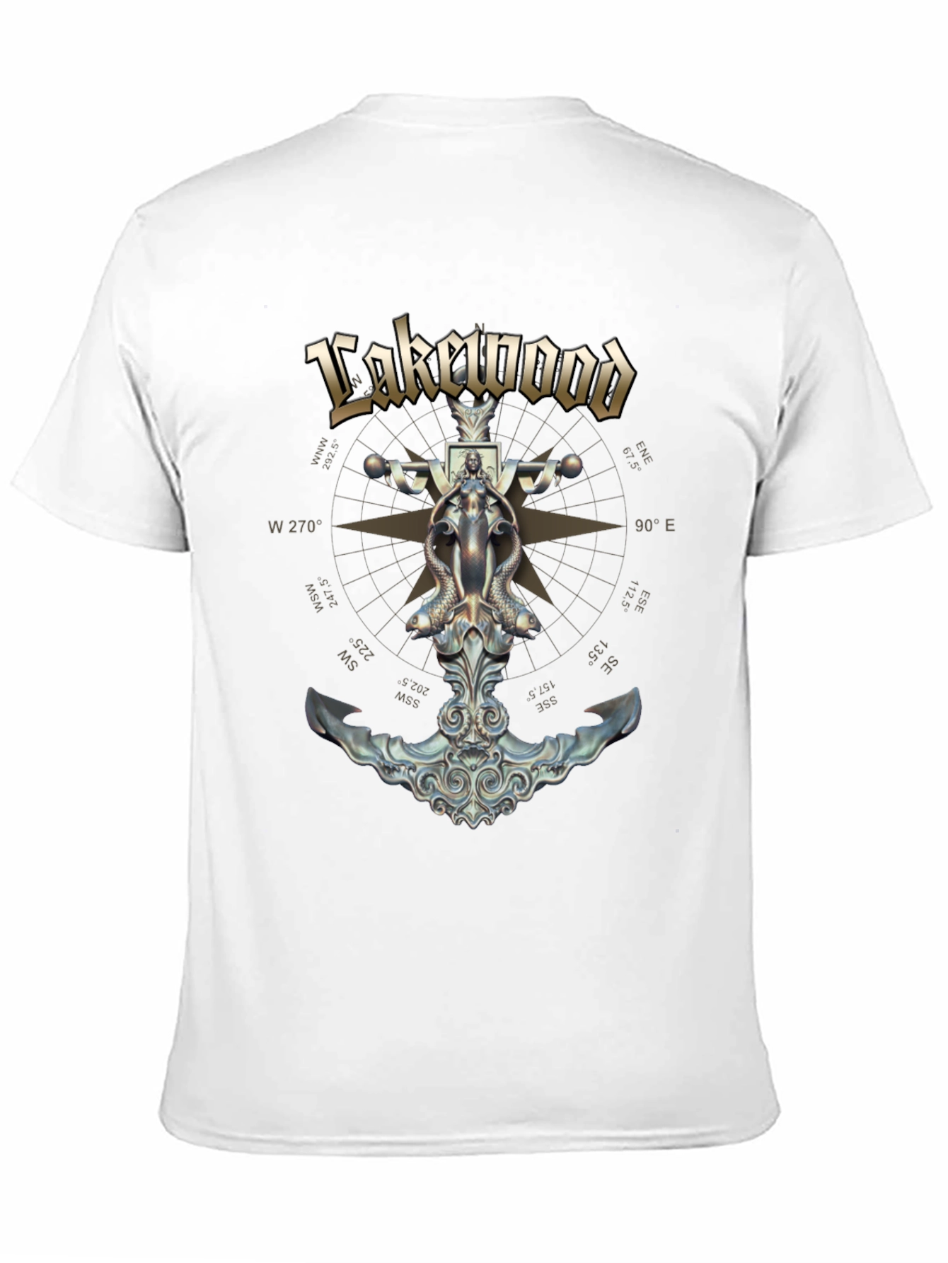Black Lakewood Compass Graphic Black T-Shirt view 11