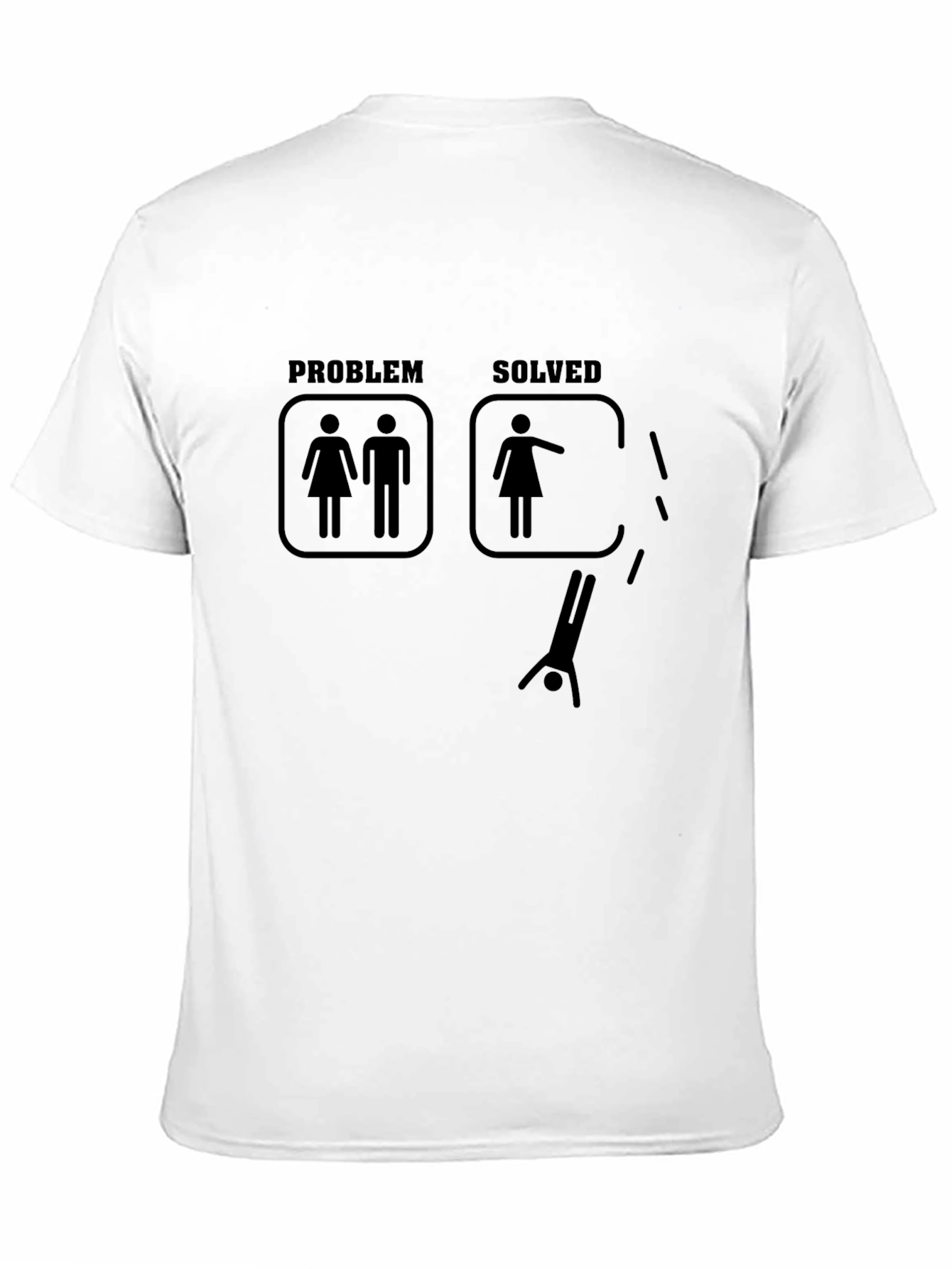 Black Problem Solved T-Shirt - Funny Single Life Graphic Tee view 11