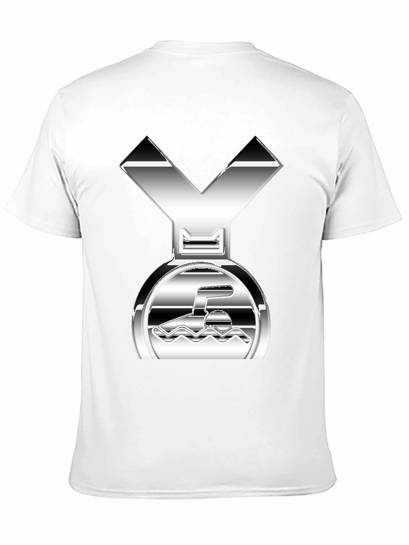 Swimming Medal Graphic Tee - Silver Design - 11