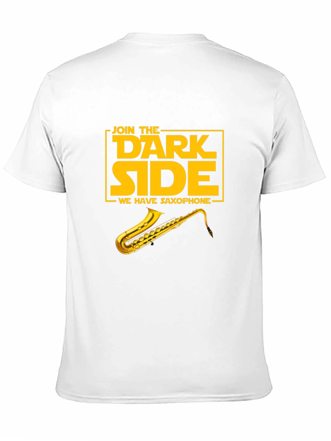 Black Join the Dark Side Saxophone Graphic T-Shirt view 11