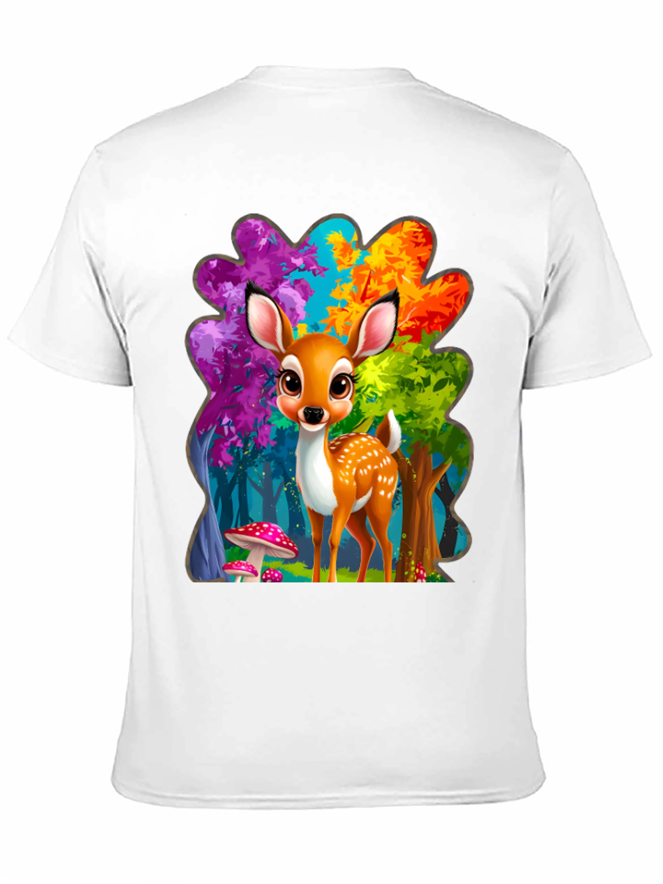 Black Cute Deer Graphic Tee view 11