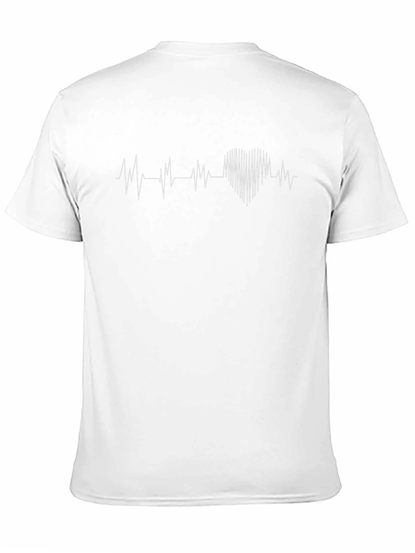 Black Heartbeat Graphic Tee - Black Cotton T-Shirt view 11