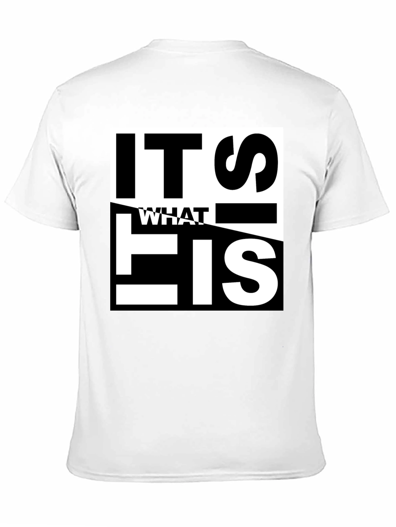 Black It Is What It Is Graphic Tee - Black Cotton Blend view 11